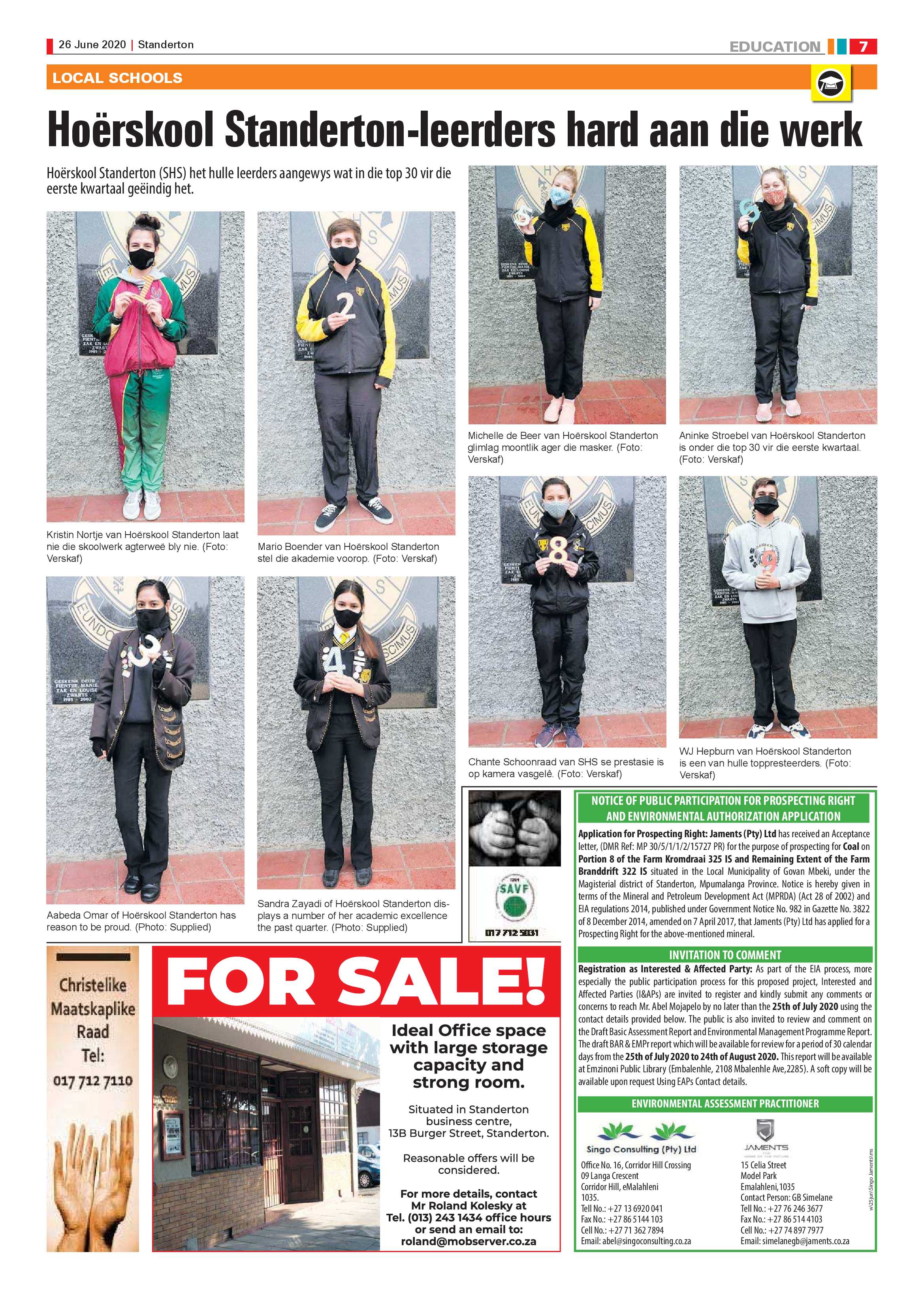 Standerton Advertiser 26 June 2020 page 7