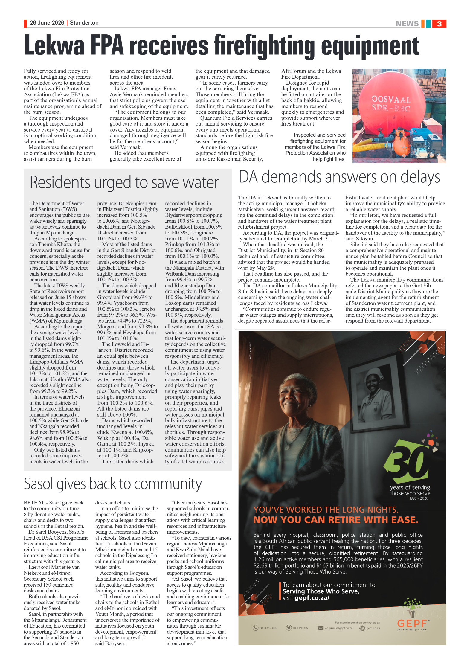 Standerton Advertiser 26 June 2026 page 3