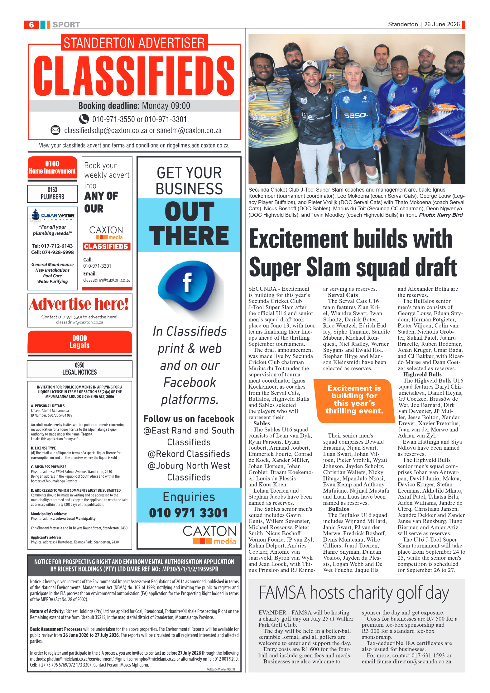 Standerton Advertiser 26 June 2026 page 6