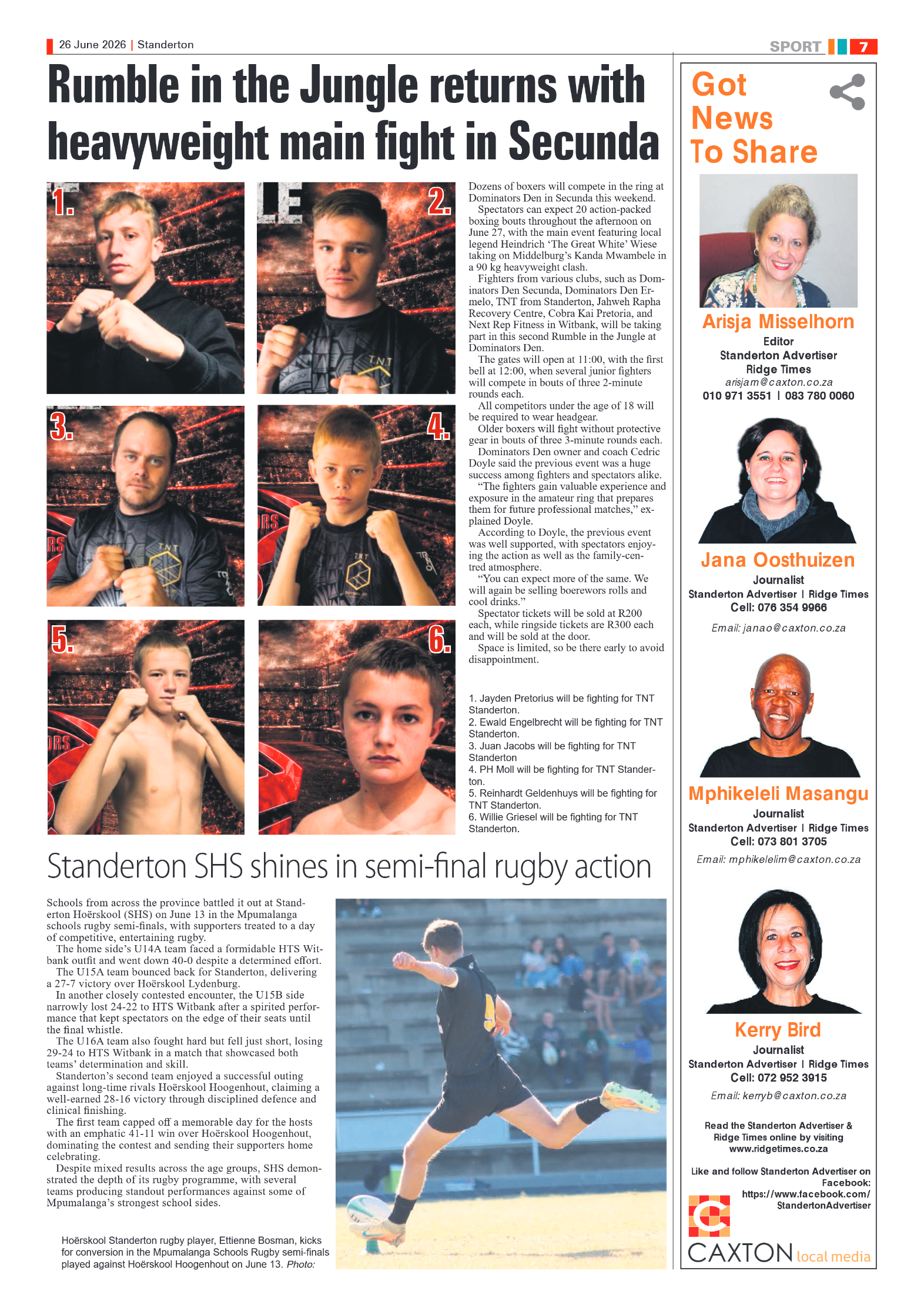 Standerton Advertiser 26 June 2026 page 7