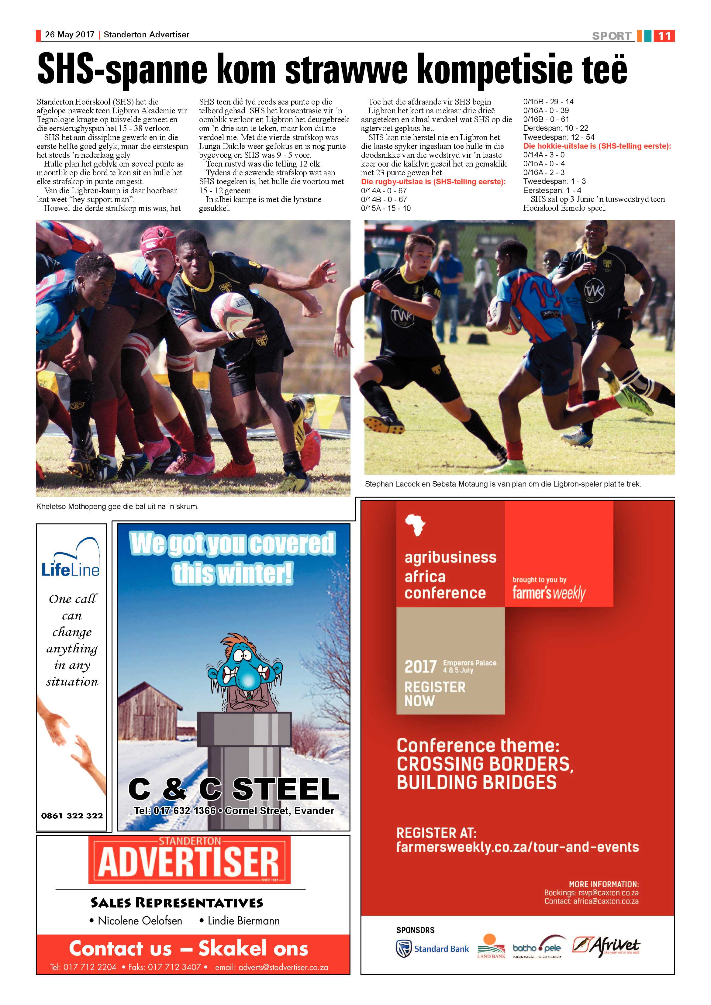 Standerton Advertiser 26 May 2017 page 11
