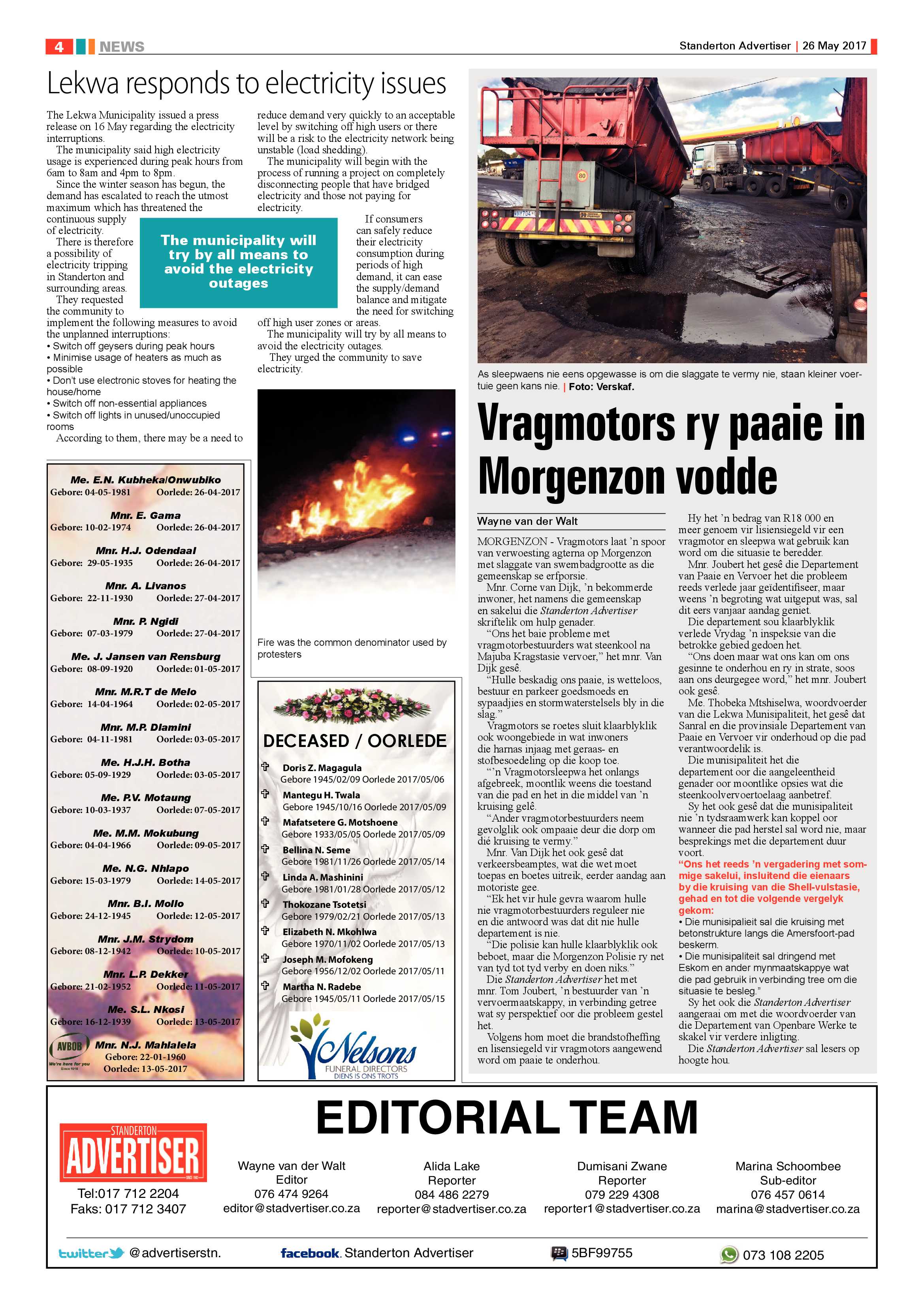 Standerton Advertiser 26 May 2017 page 4