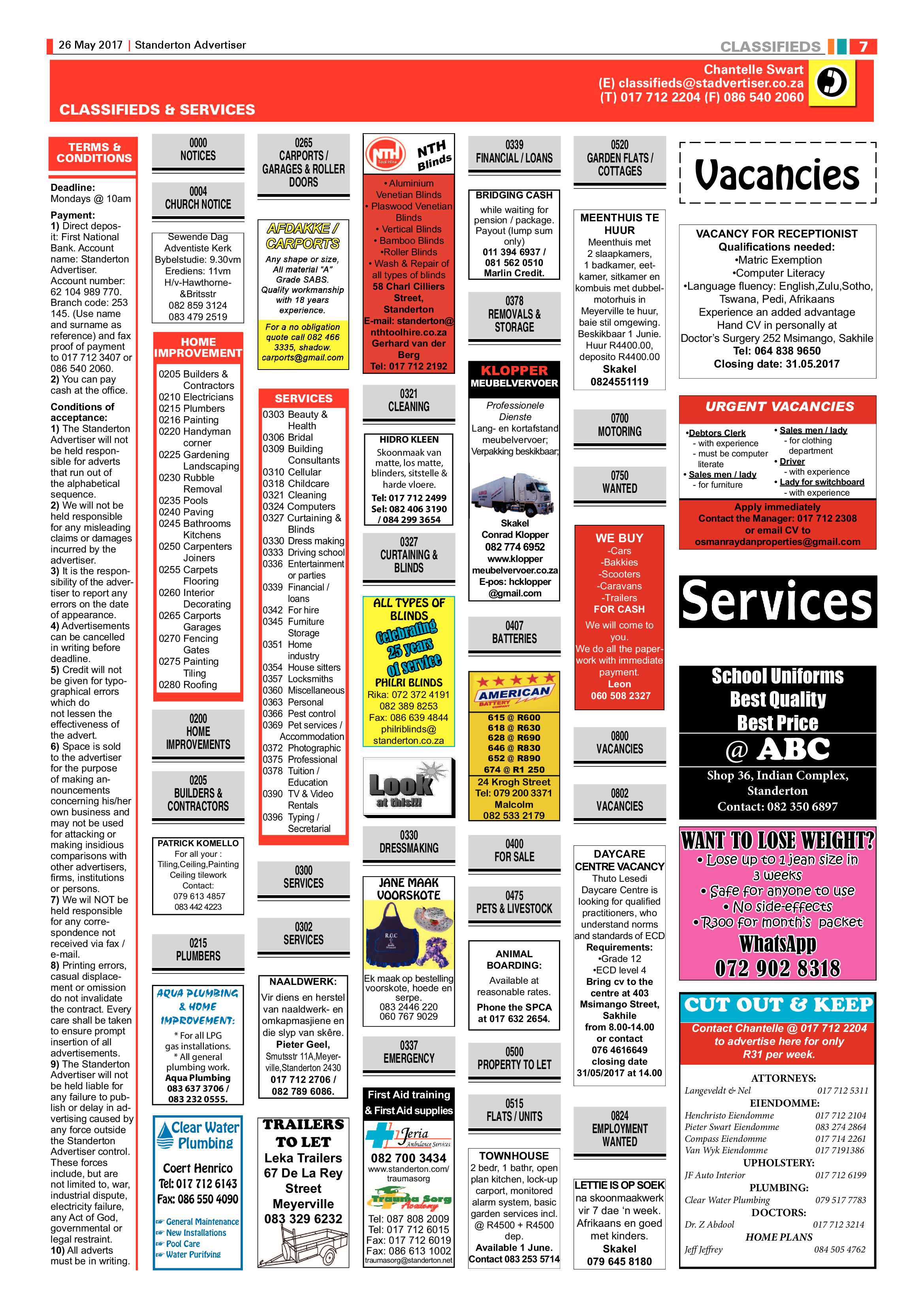 Standerton Advertiser 26 May 2017 page 7