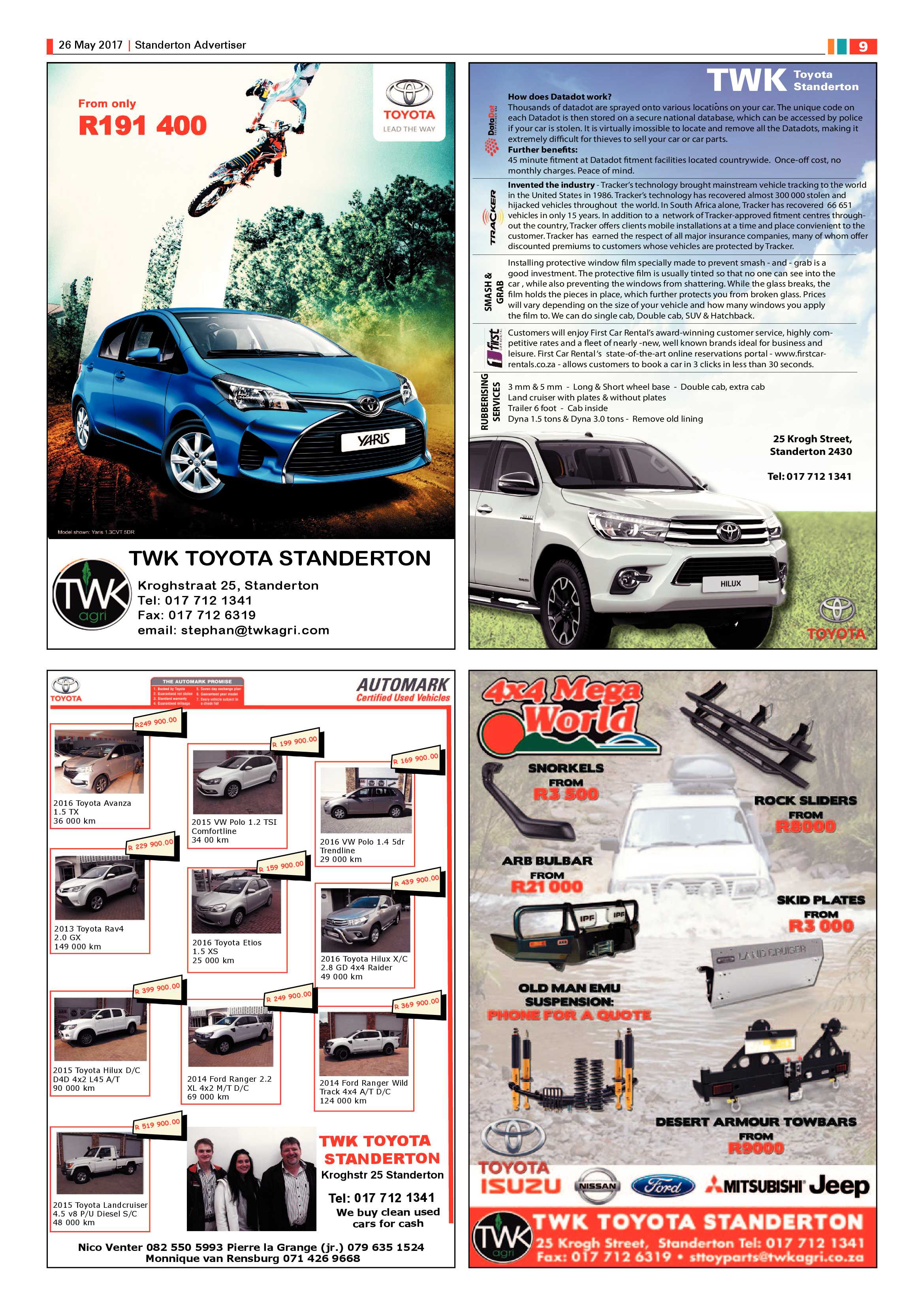 Standerton Advertiser 26 May 2017 page 9