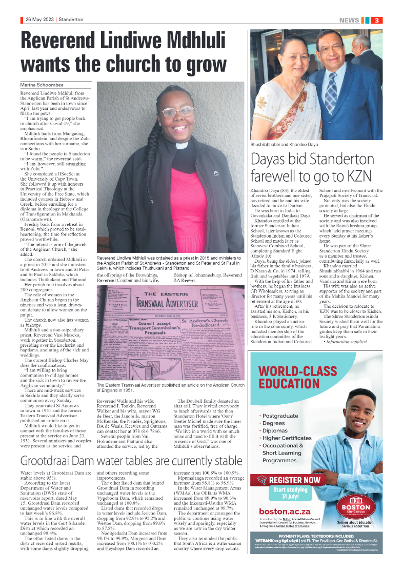 Standerton Advertiser 26 May 2023 page 3