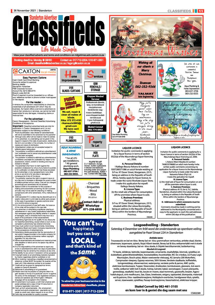 Standerton Advertiser 26 November 2021 page 11