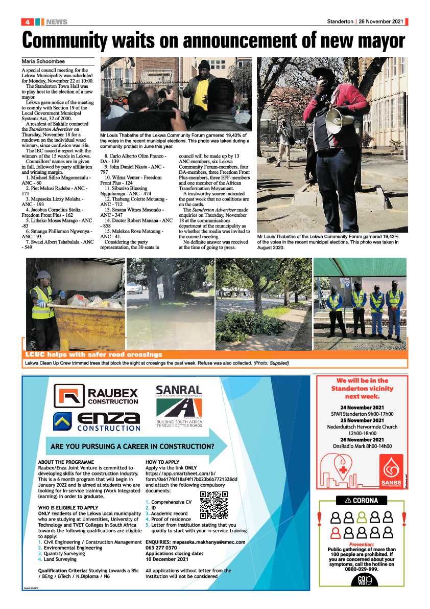 Standerton Advertiser 26 November 2021 page 4