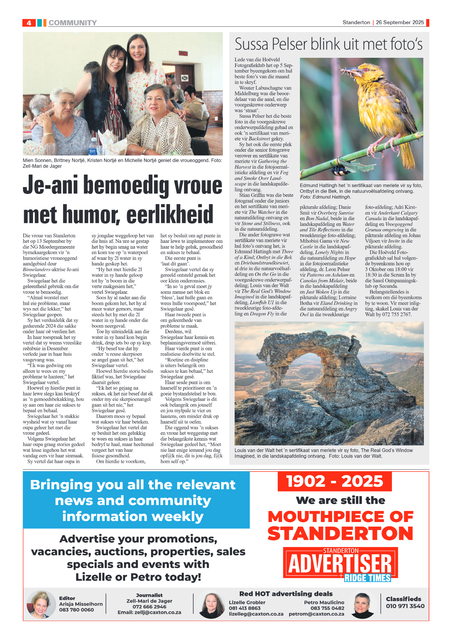 Standerton Advertiser 26 September 2025 page 4