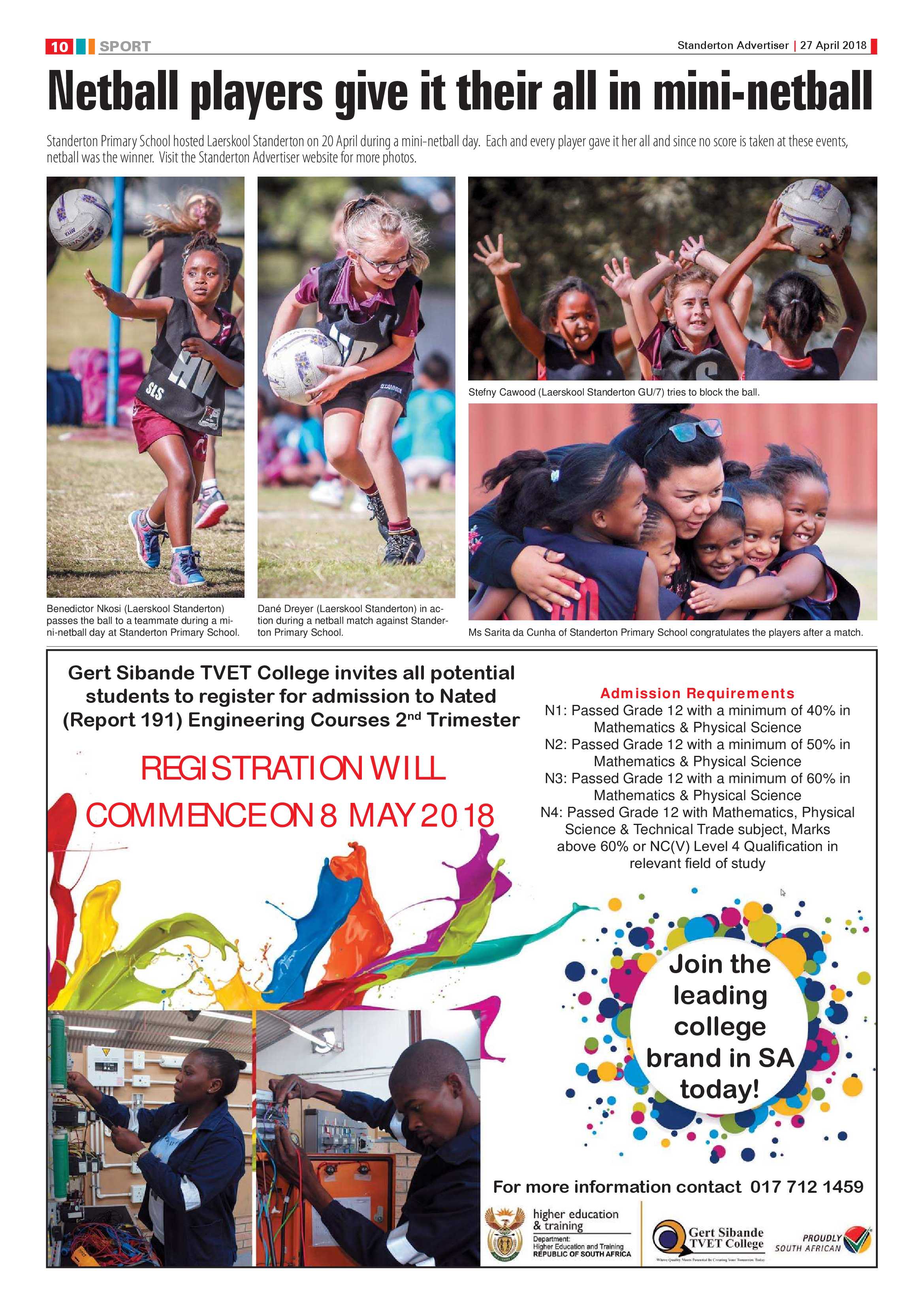 Standerton Advertiser 27 April 2018 page 10