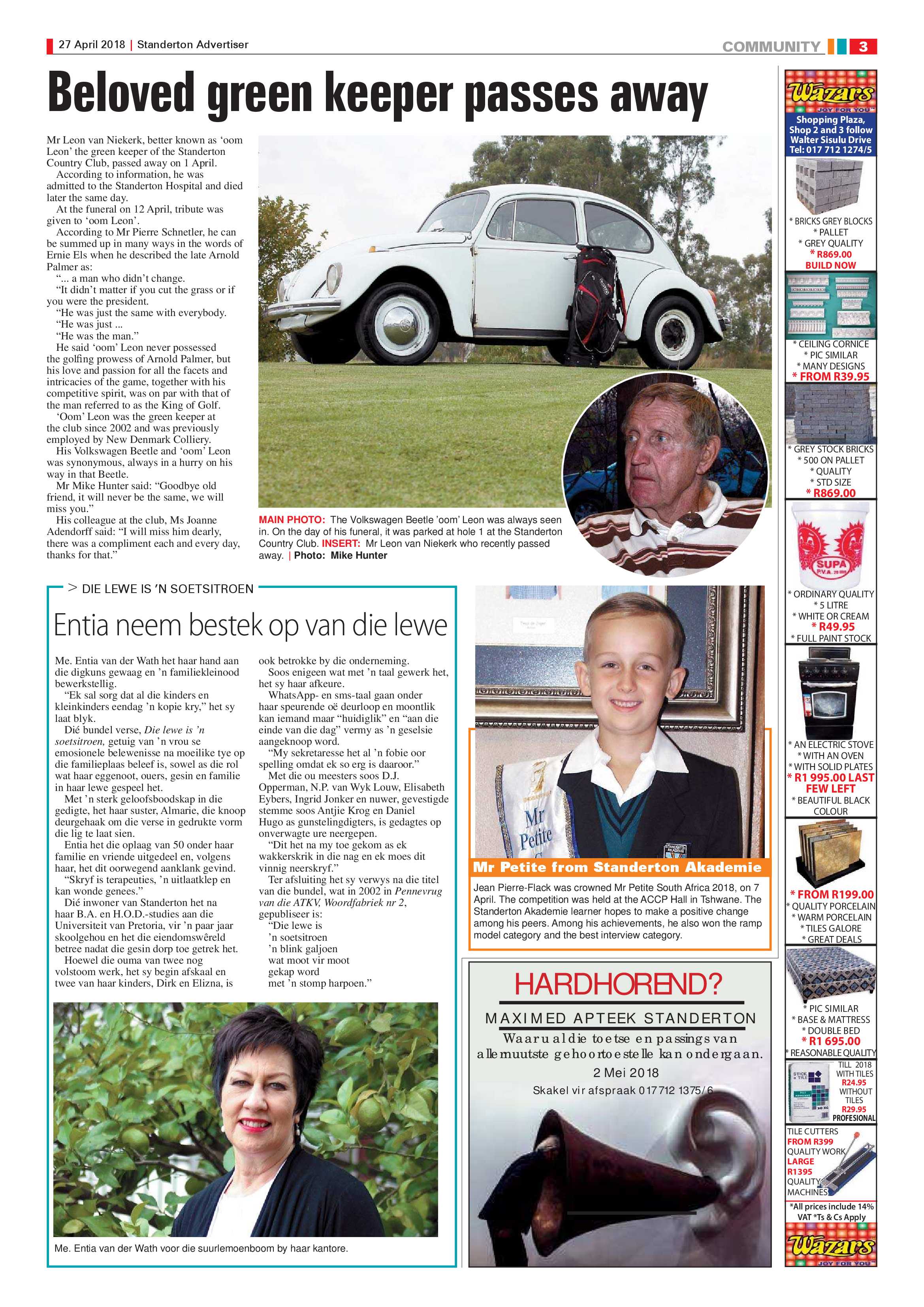 Standerton Advertiser 27 April 2018 page 3