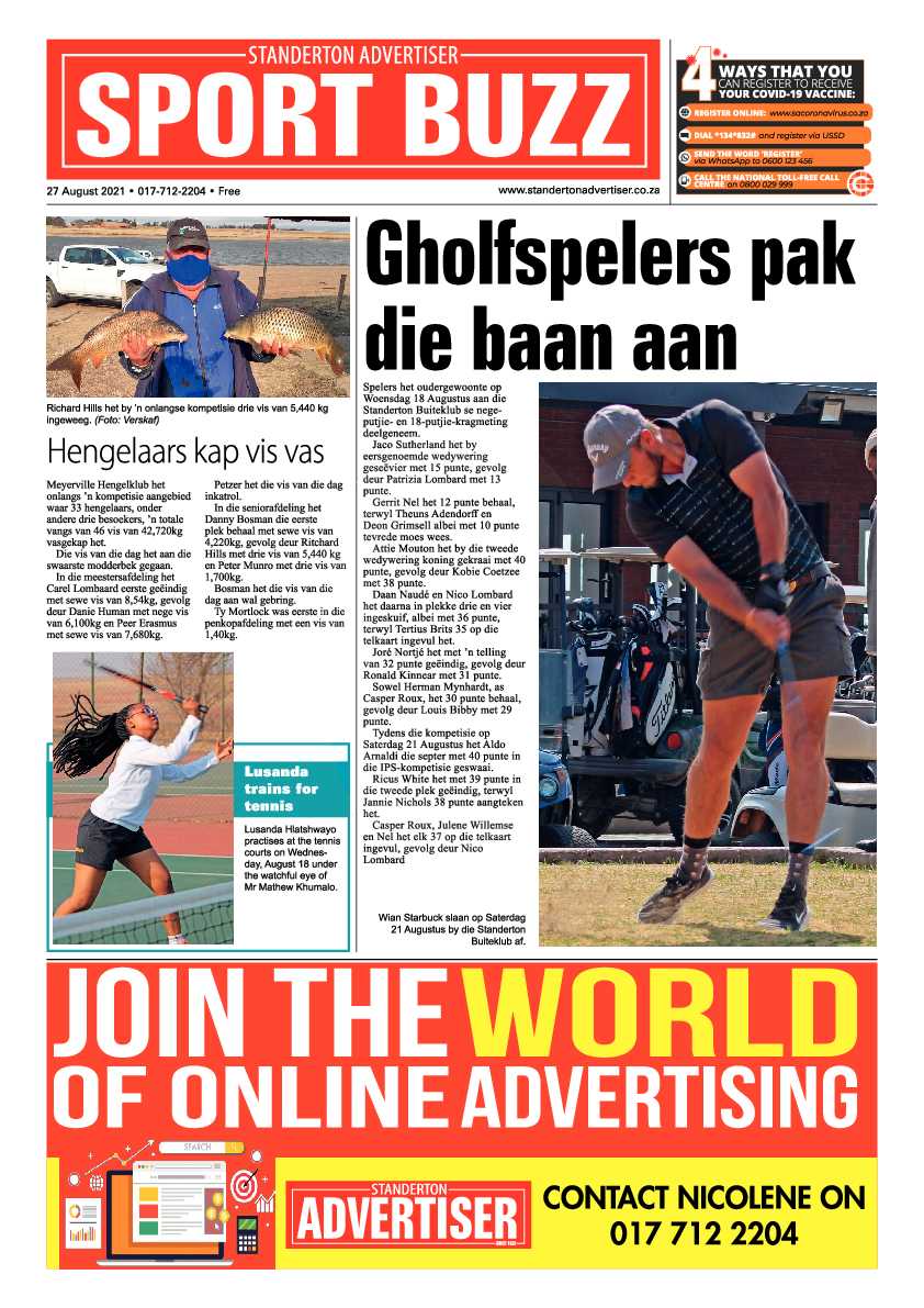 Standerton Advertiser 27 August 2021 page 12