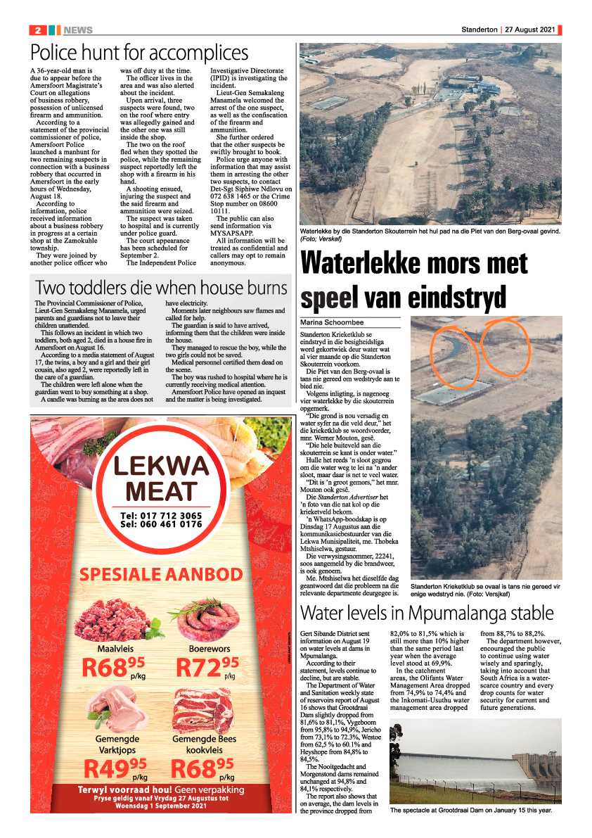 Standerton Advertiser 27 August 2021 page 2