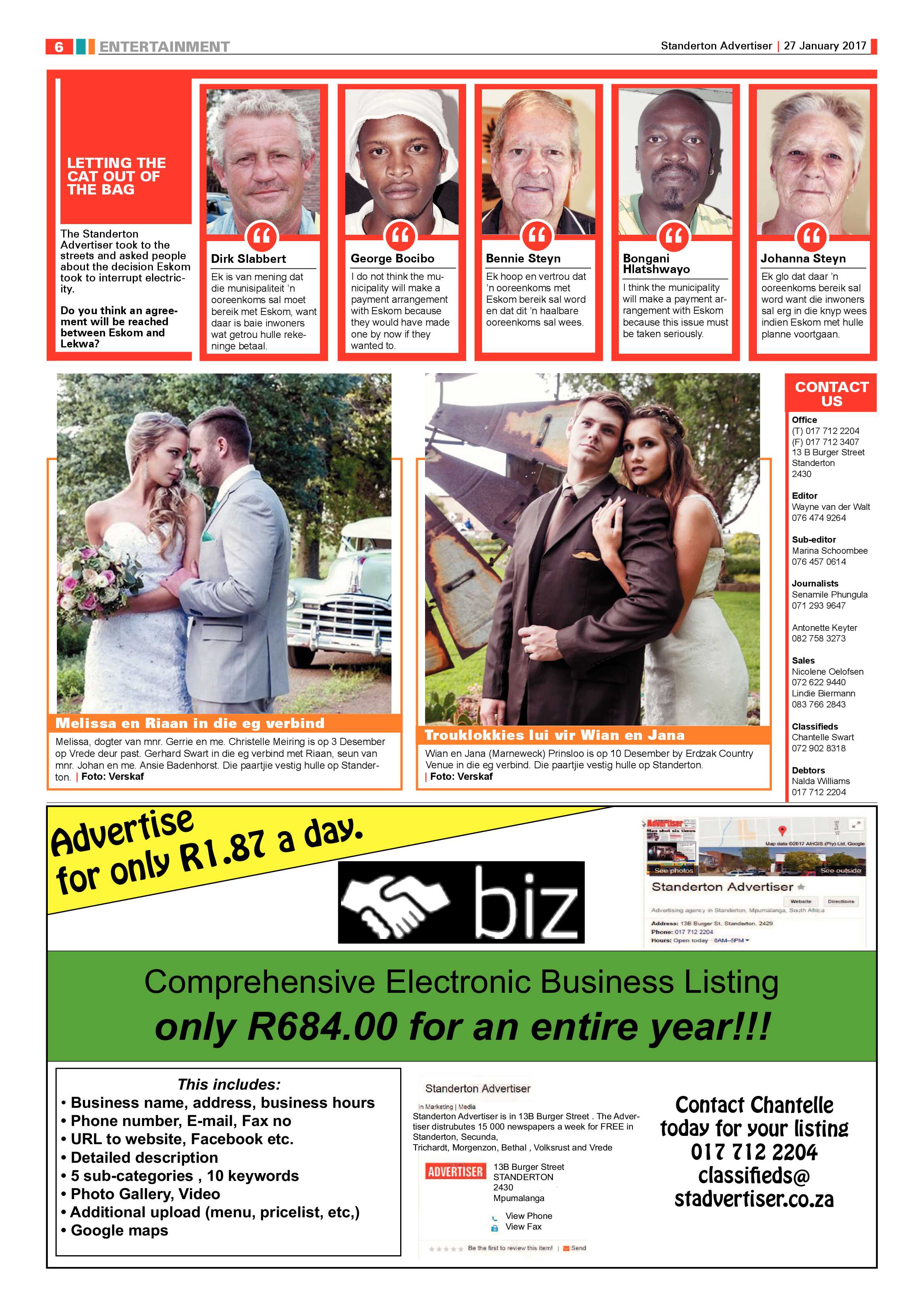 Standerton Advertiser 27 Februarie 2017 page 6