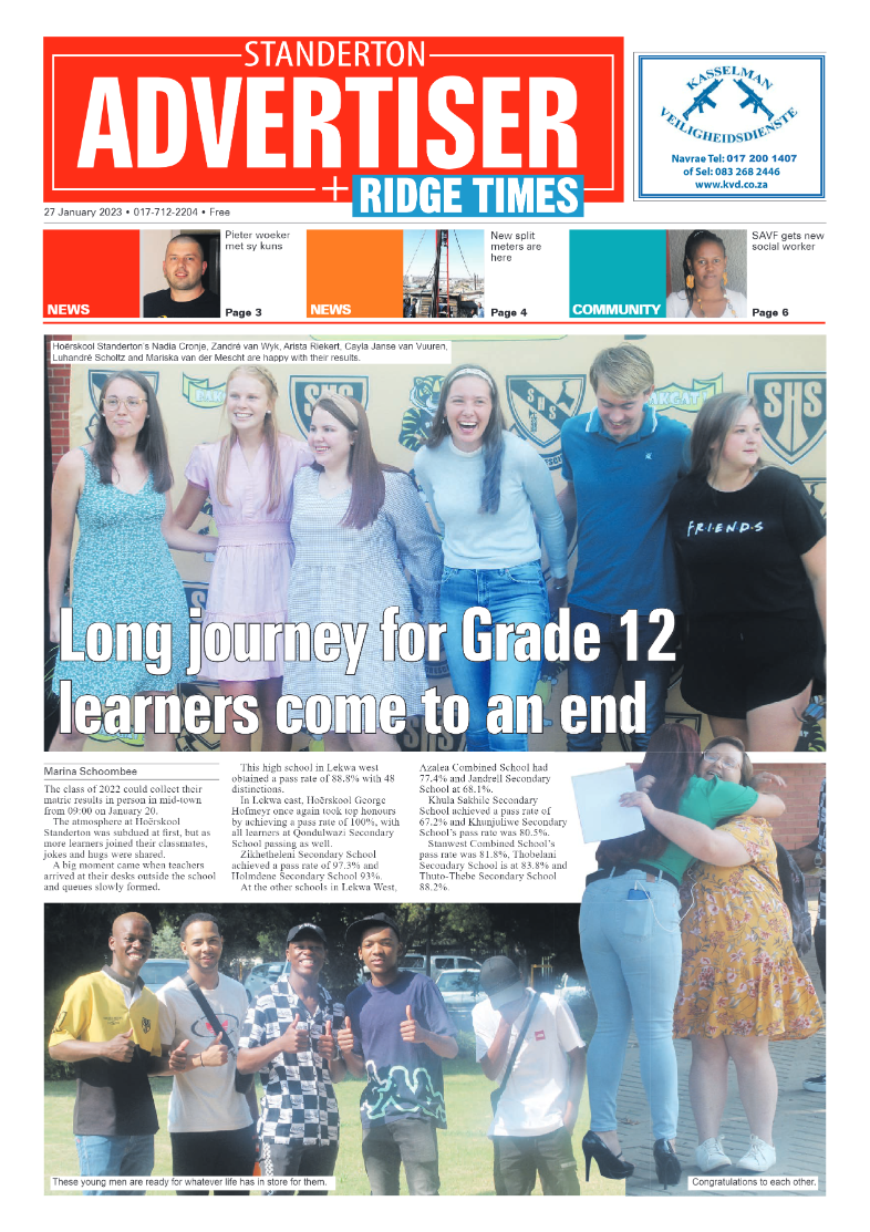 Standerton Advertiser 27 January 2023 page 1