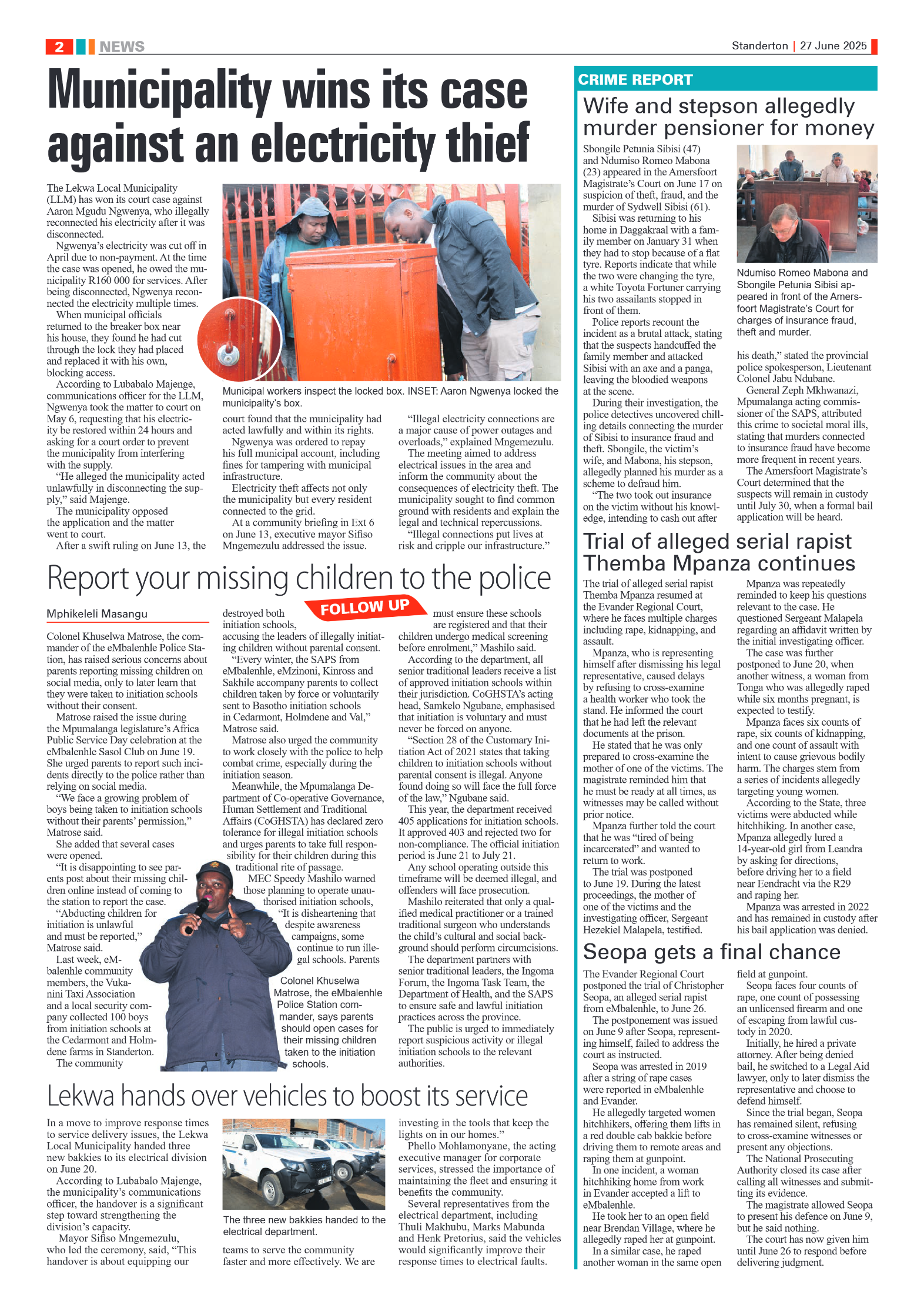 Standerton Advertiser 27 June 2025 page 2