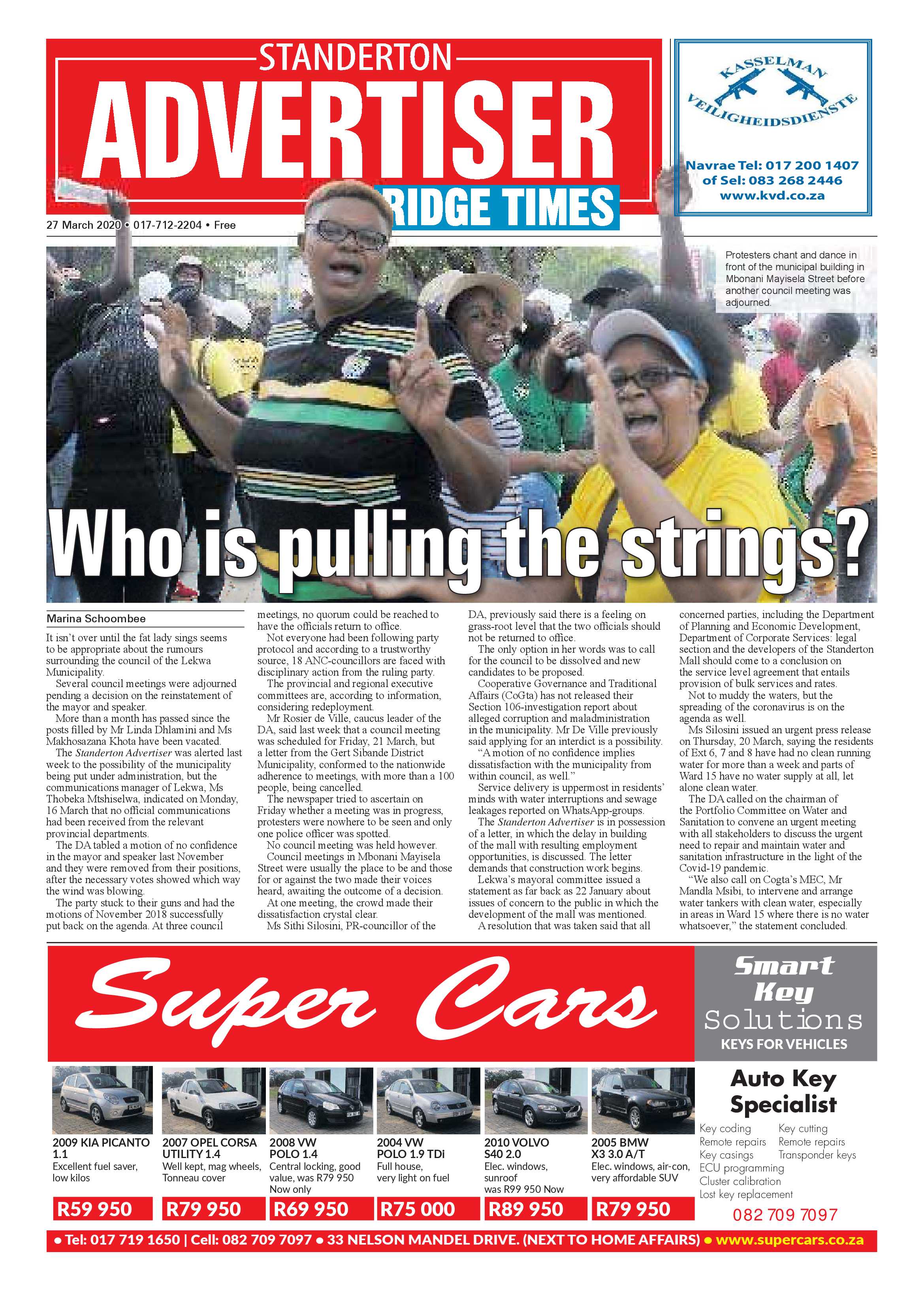 Standerton Advertiser 27 March 2020 page 1