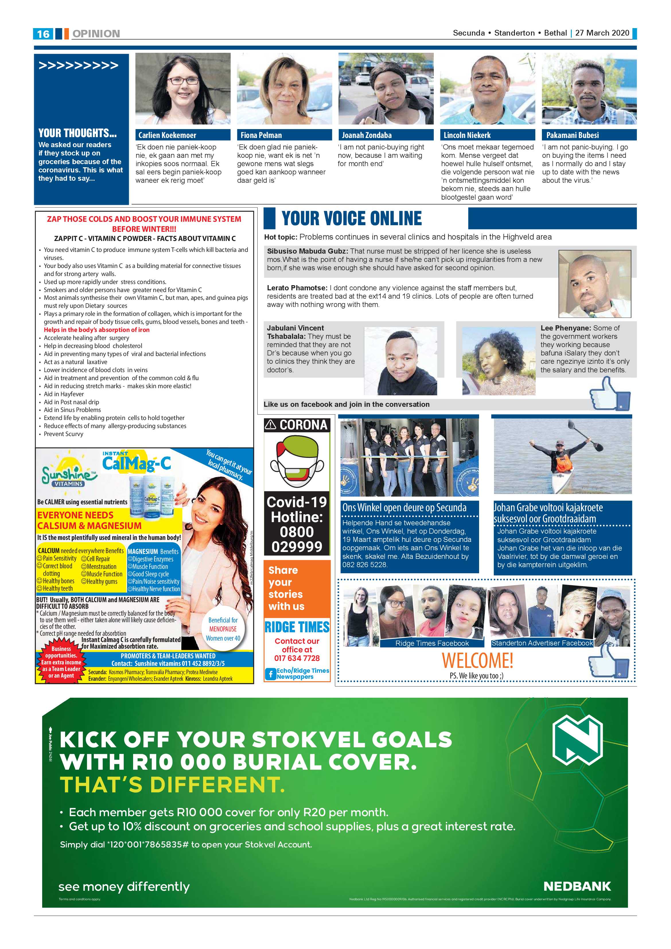 Standerton Advertiser 27 March 2020 page 16