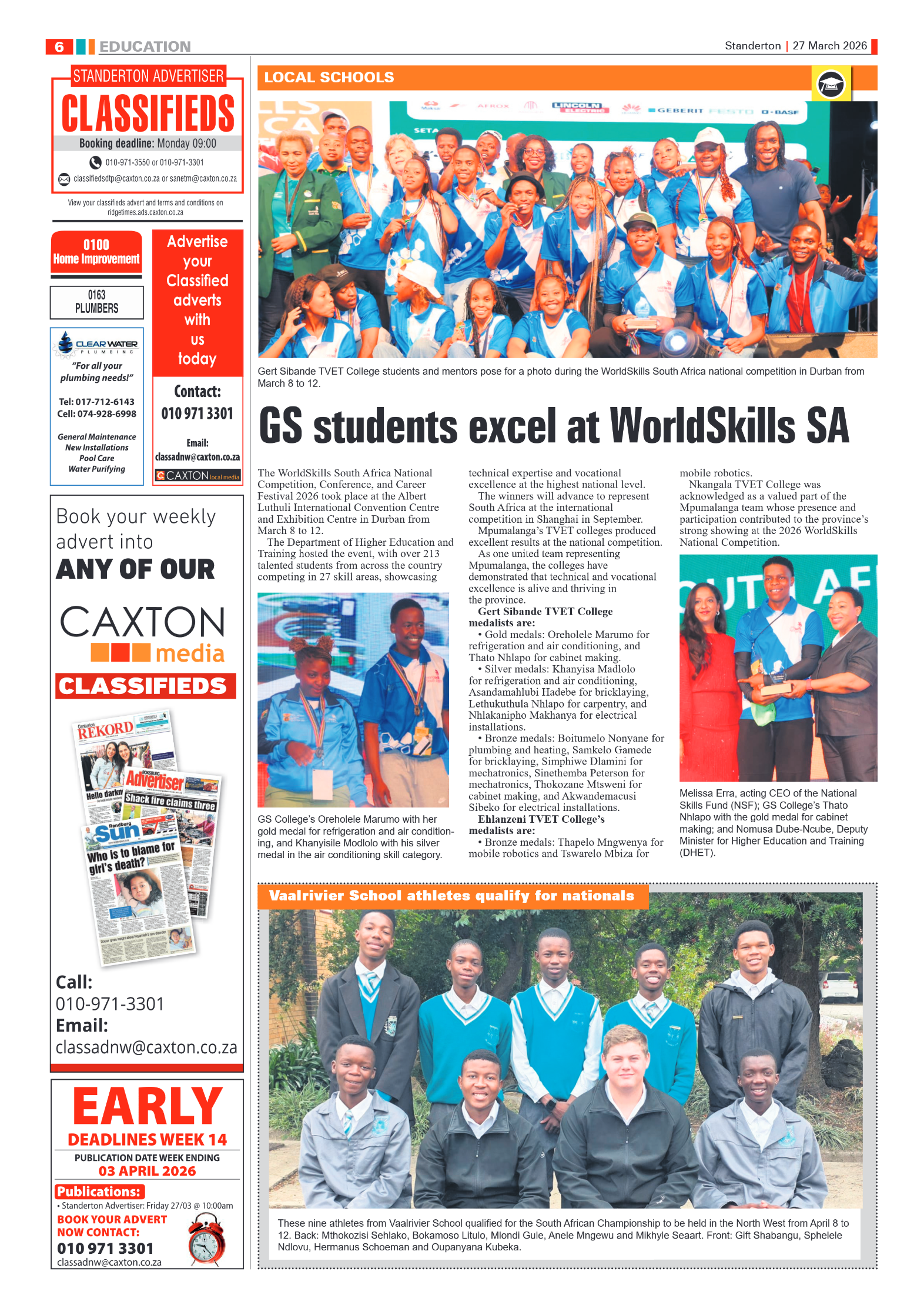 Standerton Advertiser 27 March 2026 page 6