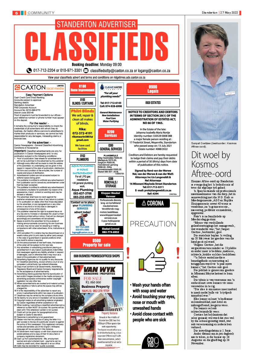 Standerton Advertiser 27 May 2022 page 6