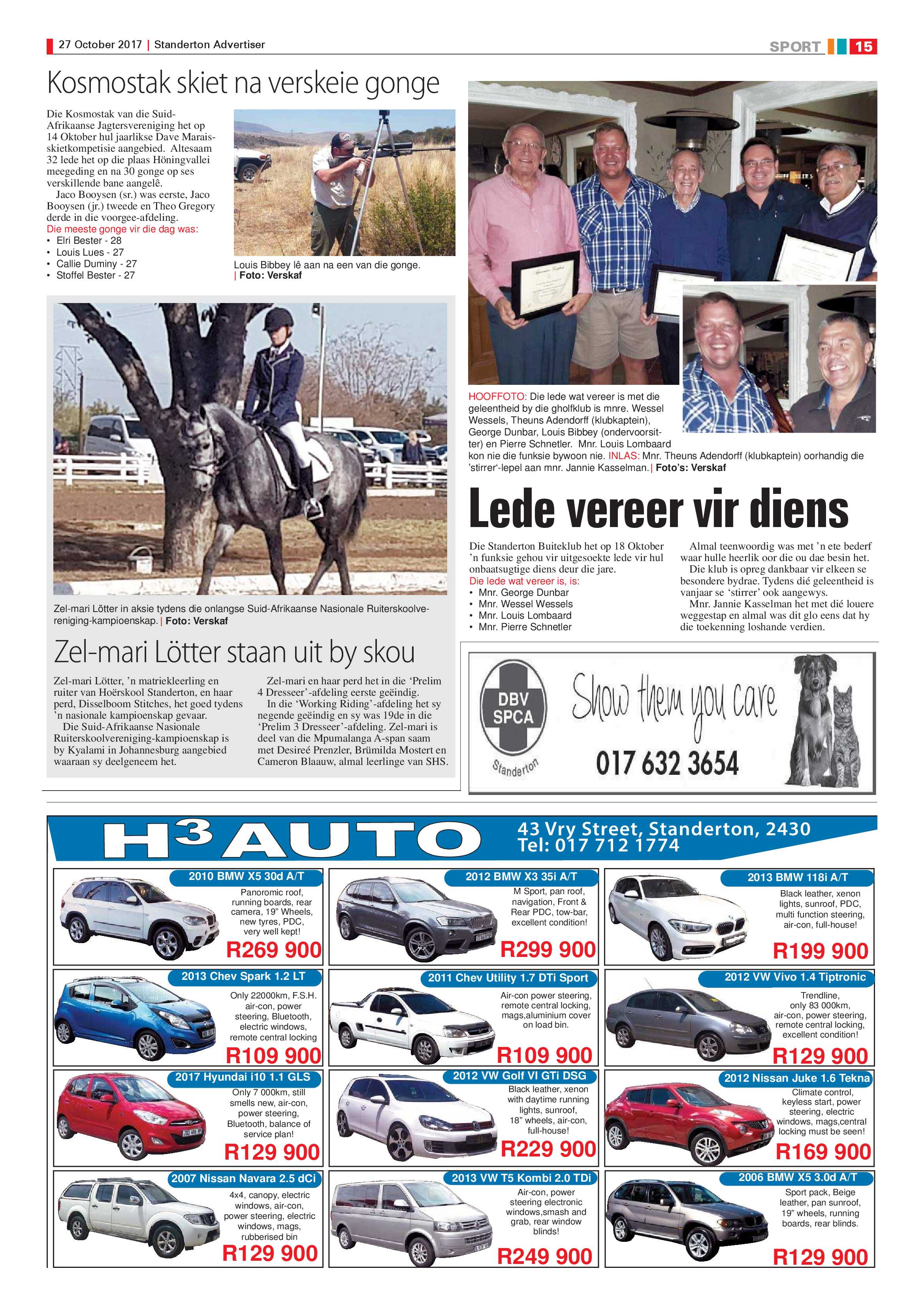 Standerton Advertiser 27 October 2017 page 15