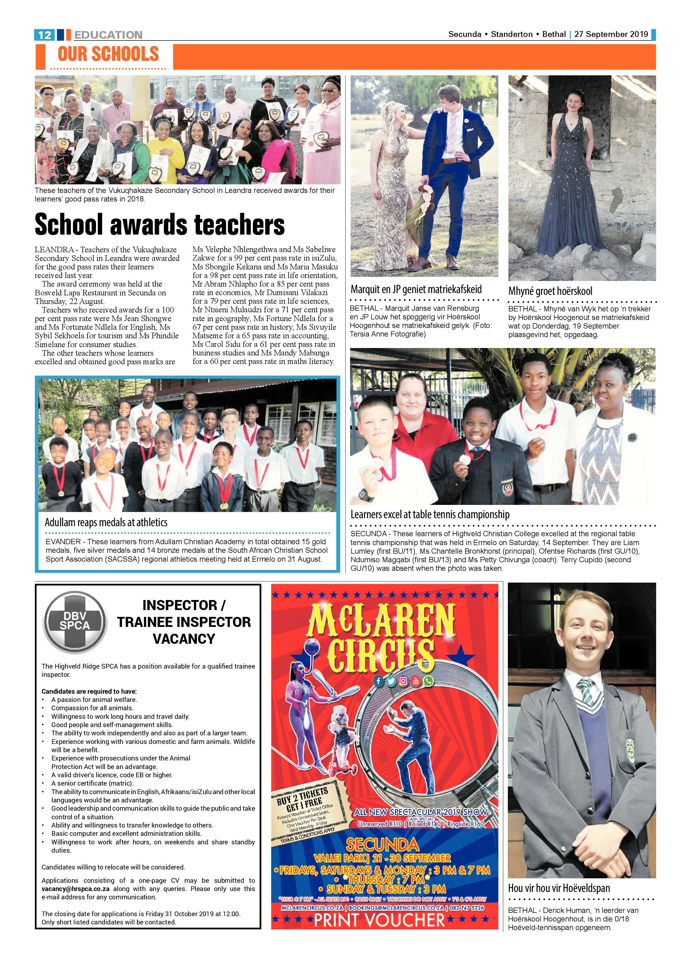 Standerton Advertiser 27 September 2019 page 12