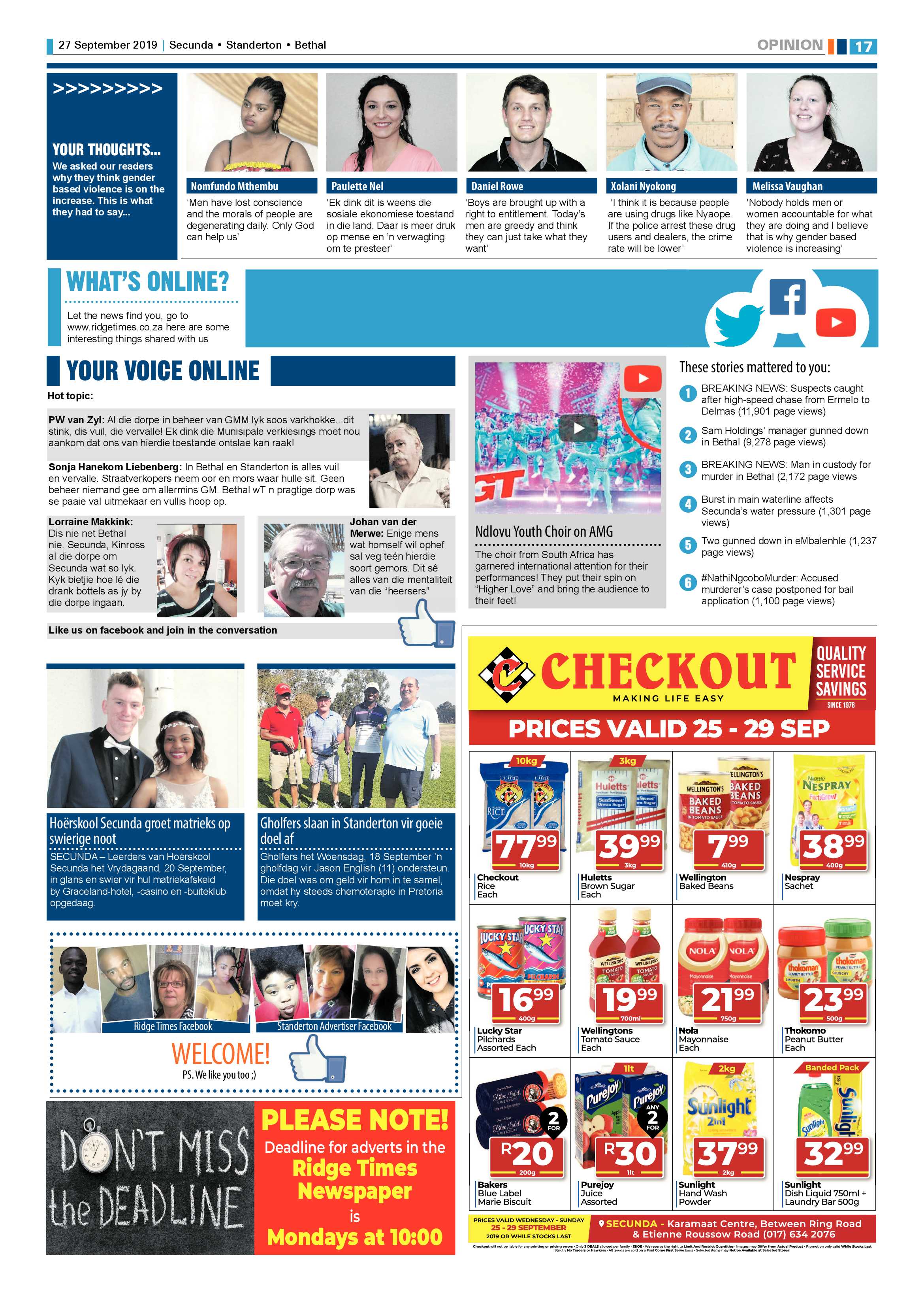 Standerton Advertiser 27 September 2019 page 16