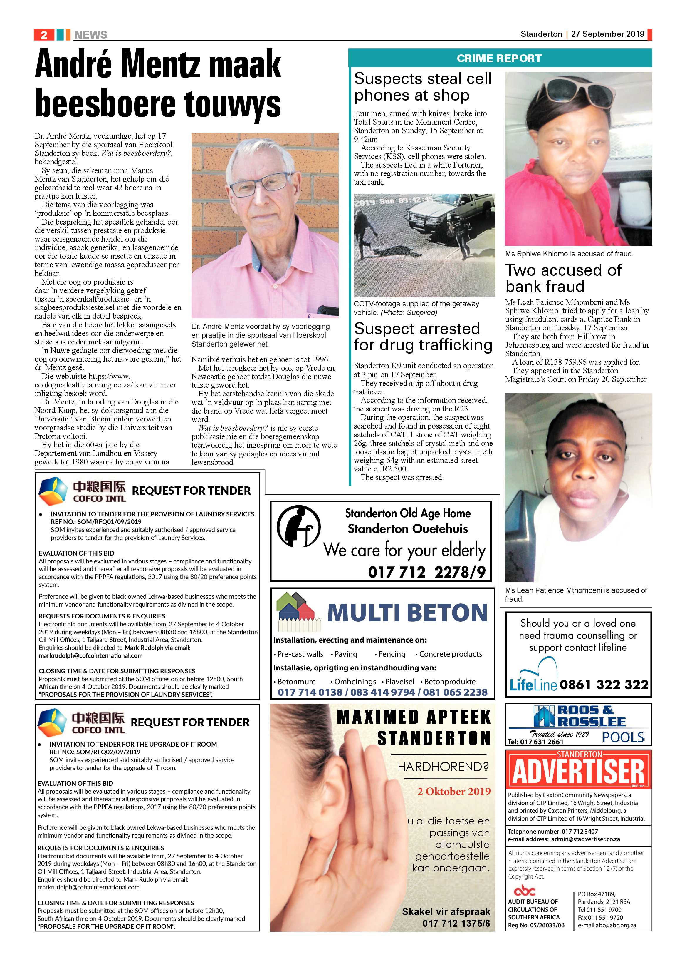 Standerton Advertiser 27 September 2019 page 2