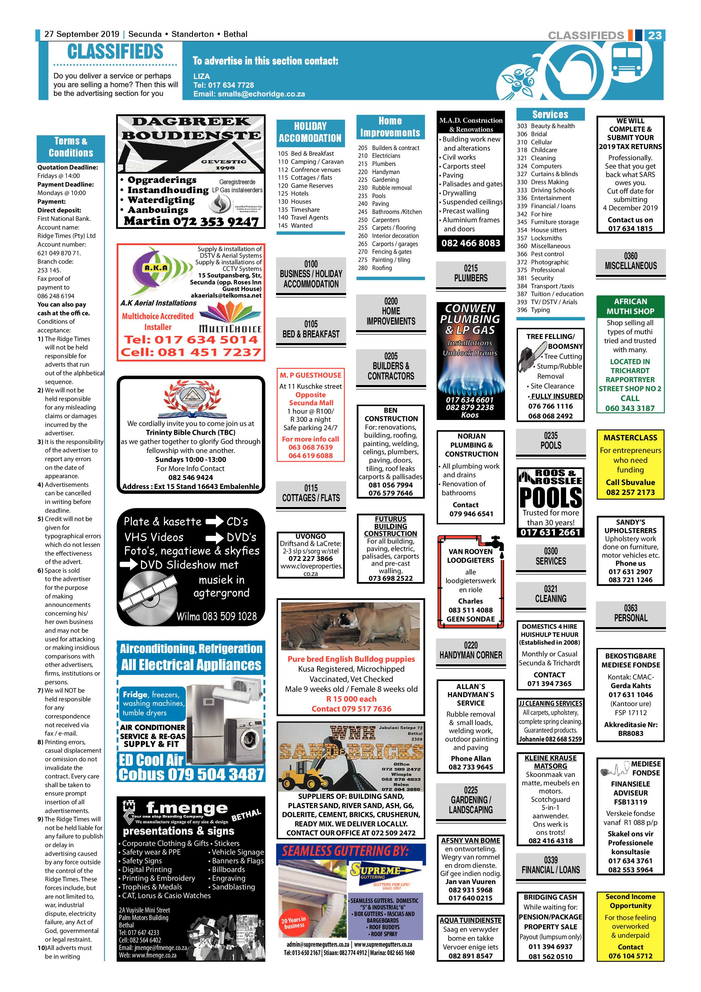 Standerton Advertiser 27 September 2019 page 22