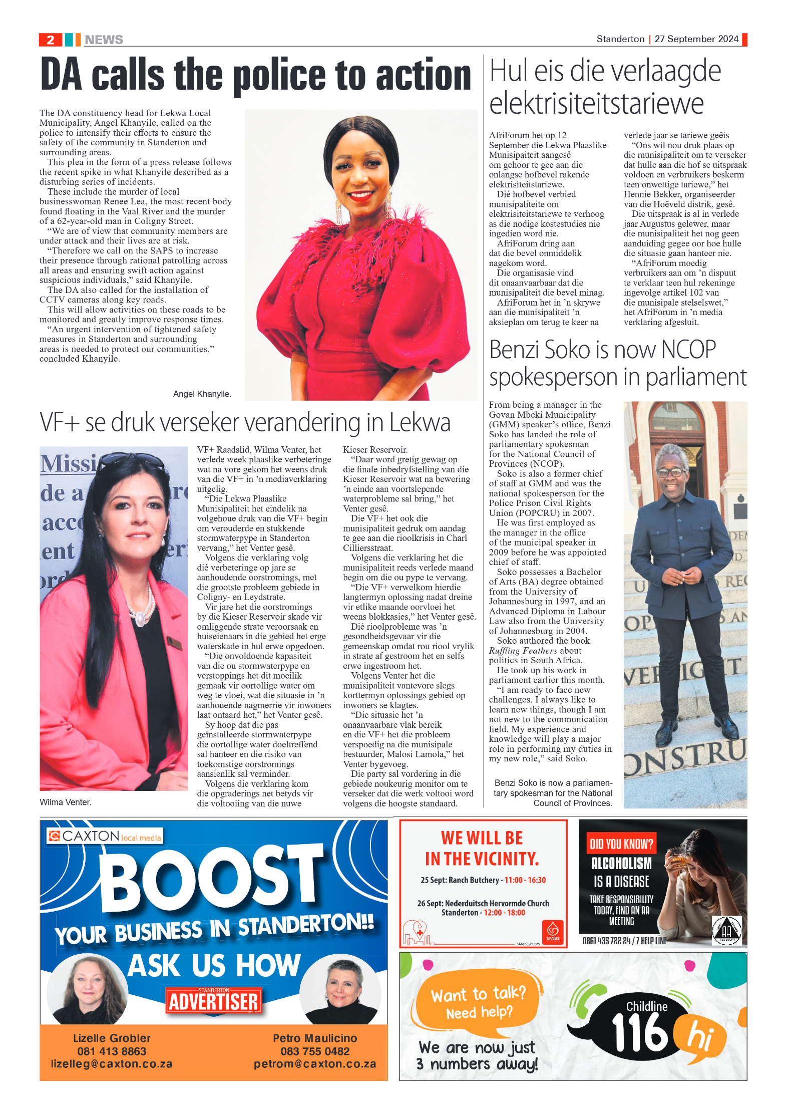 Standerton Advertiser 27 September 2024 page 2