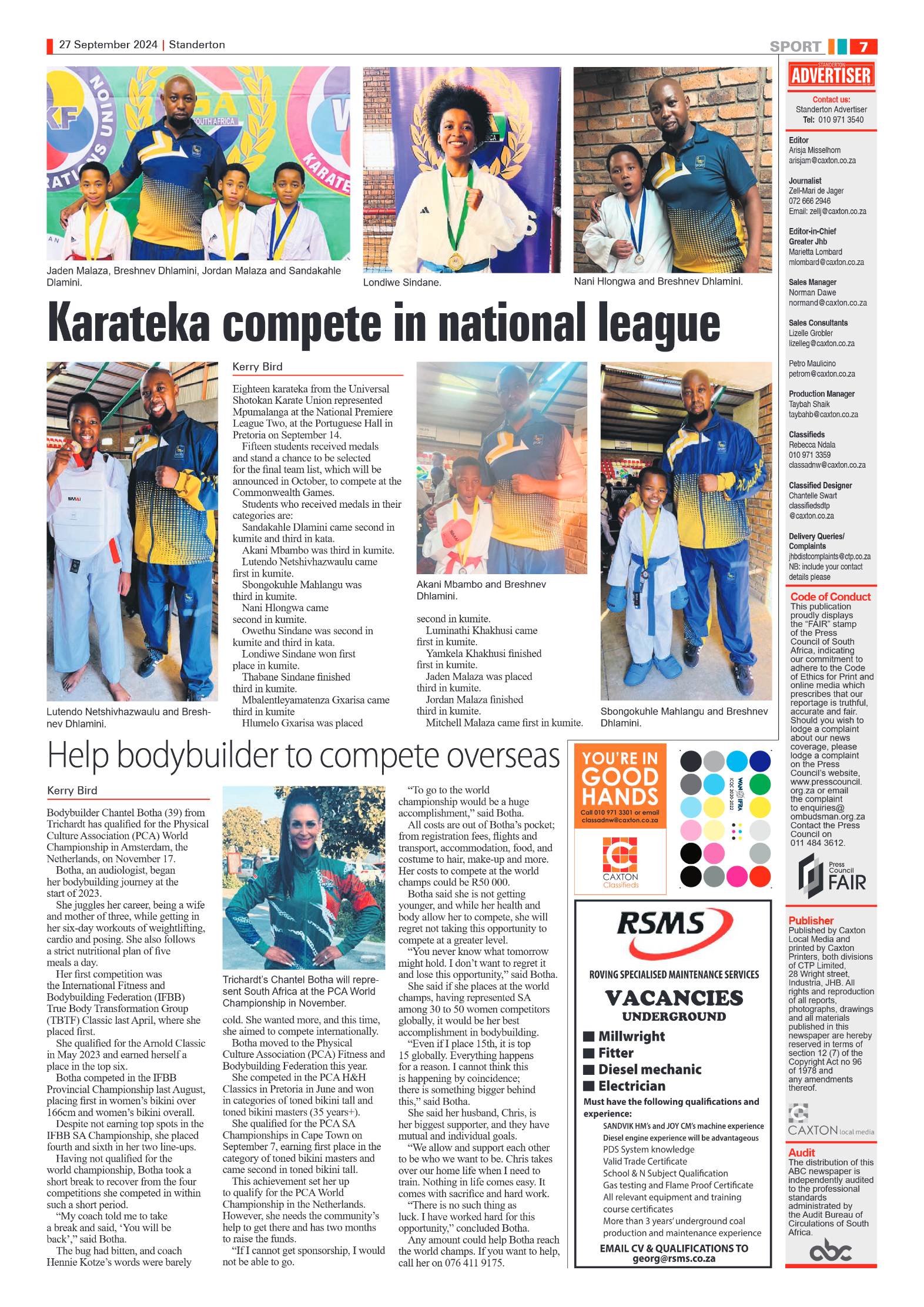 Standerton Advertiser 27 September 2024 page 7