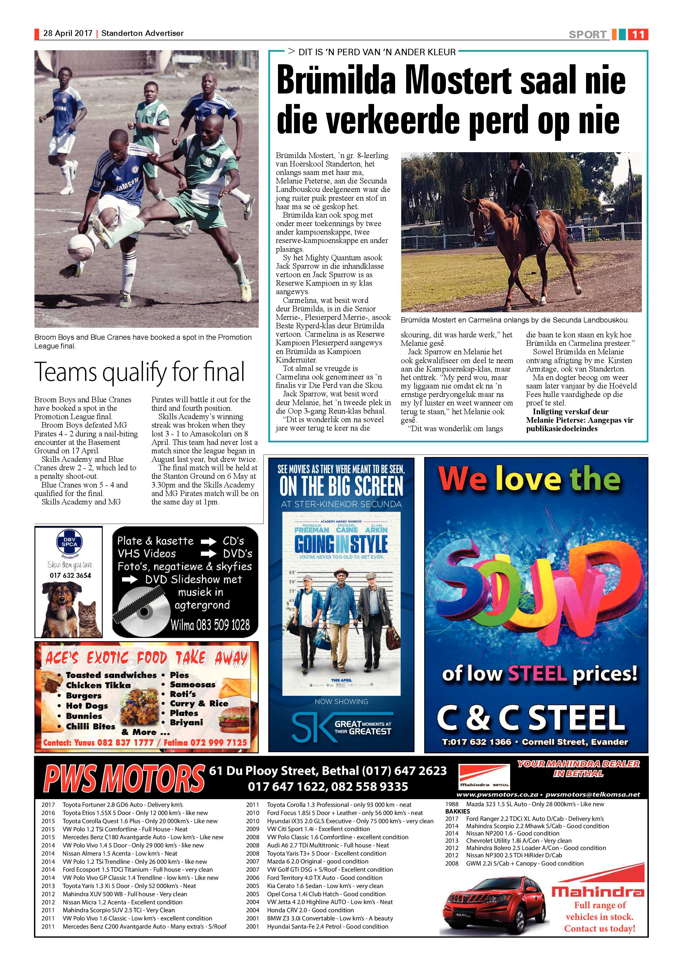 Standerton Advertiser 28 April 2017 page 11