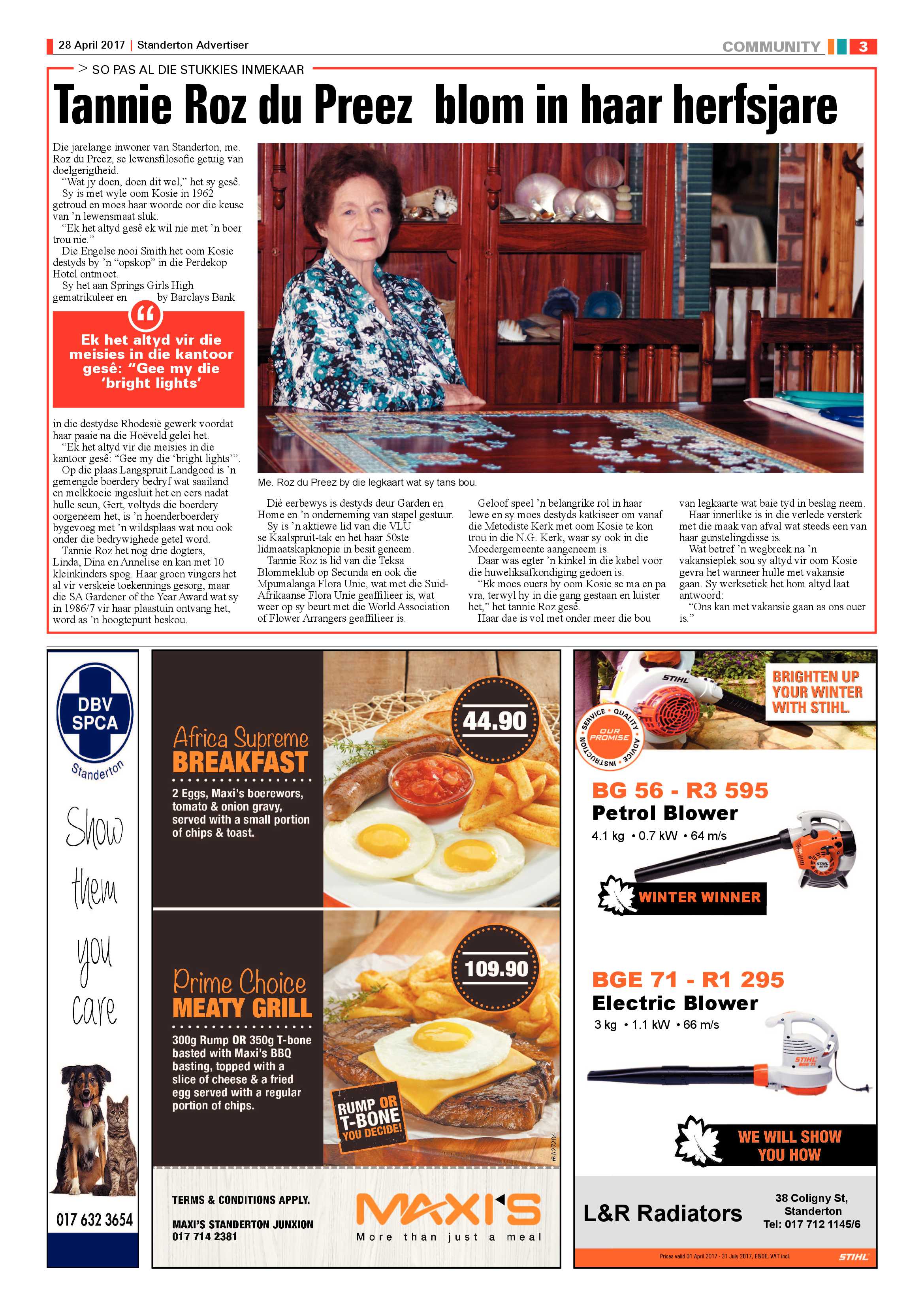 Standerton Advertiser 28 April 2017 page 3