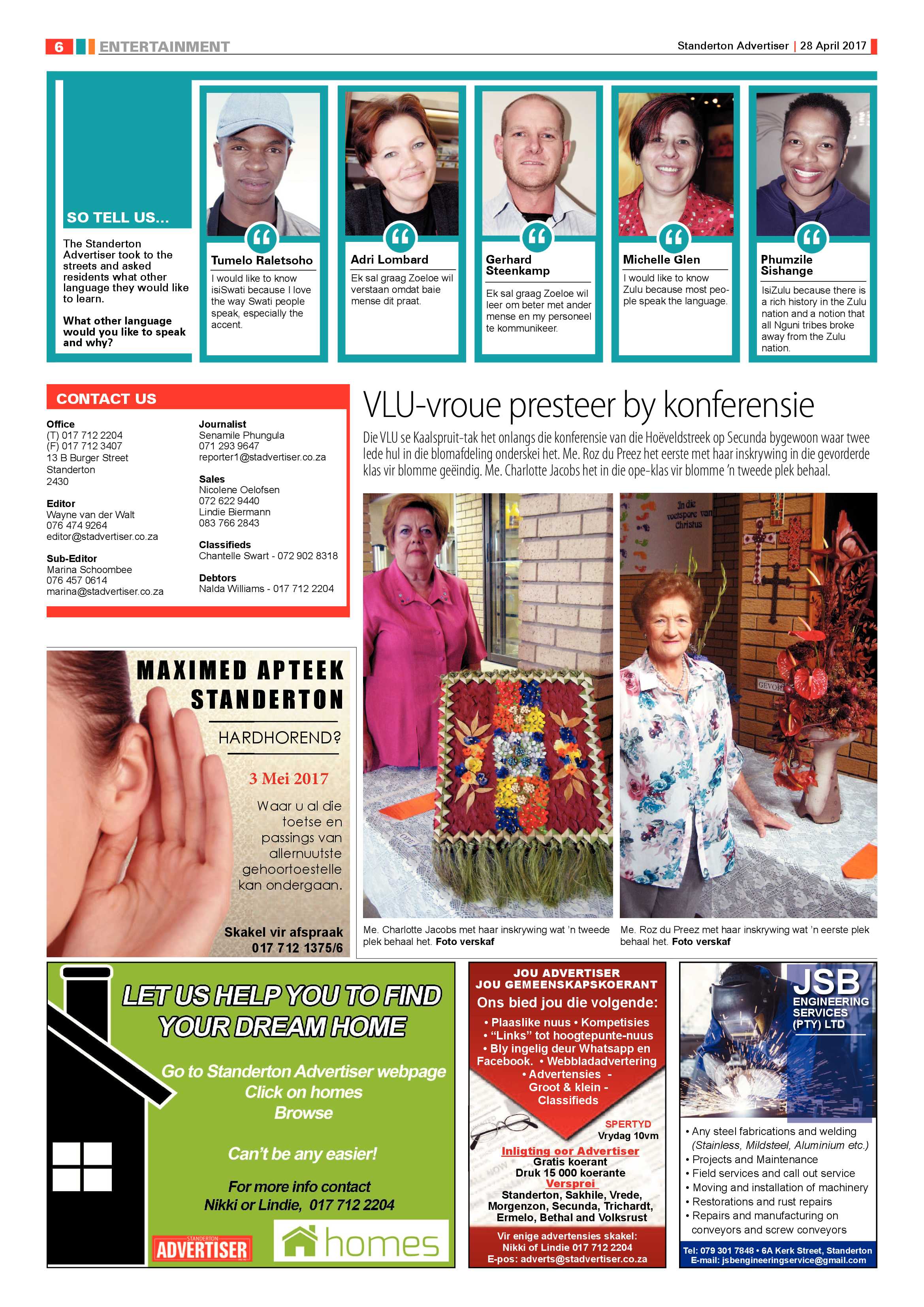 Standerton Advertiser 28 April 2017 page 6