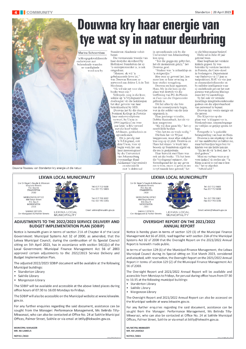 Standerton Advertiser 28 April 2023 page 4