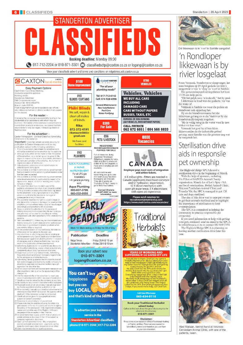 Standerton Advertiser 28 April 2023 page 6