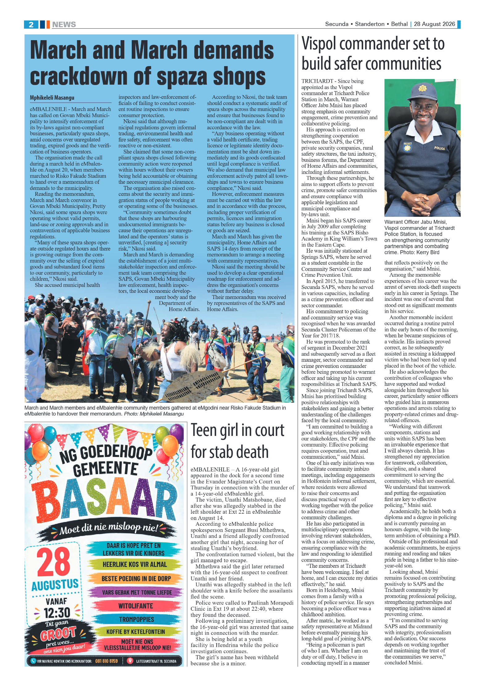 Standerton Advertiser 28 August 2026 page 2
