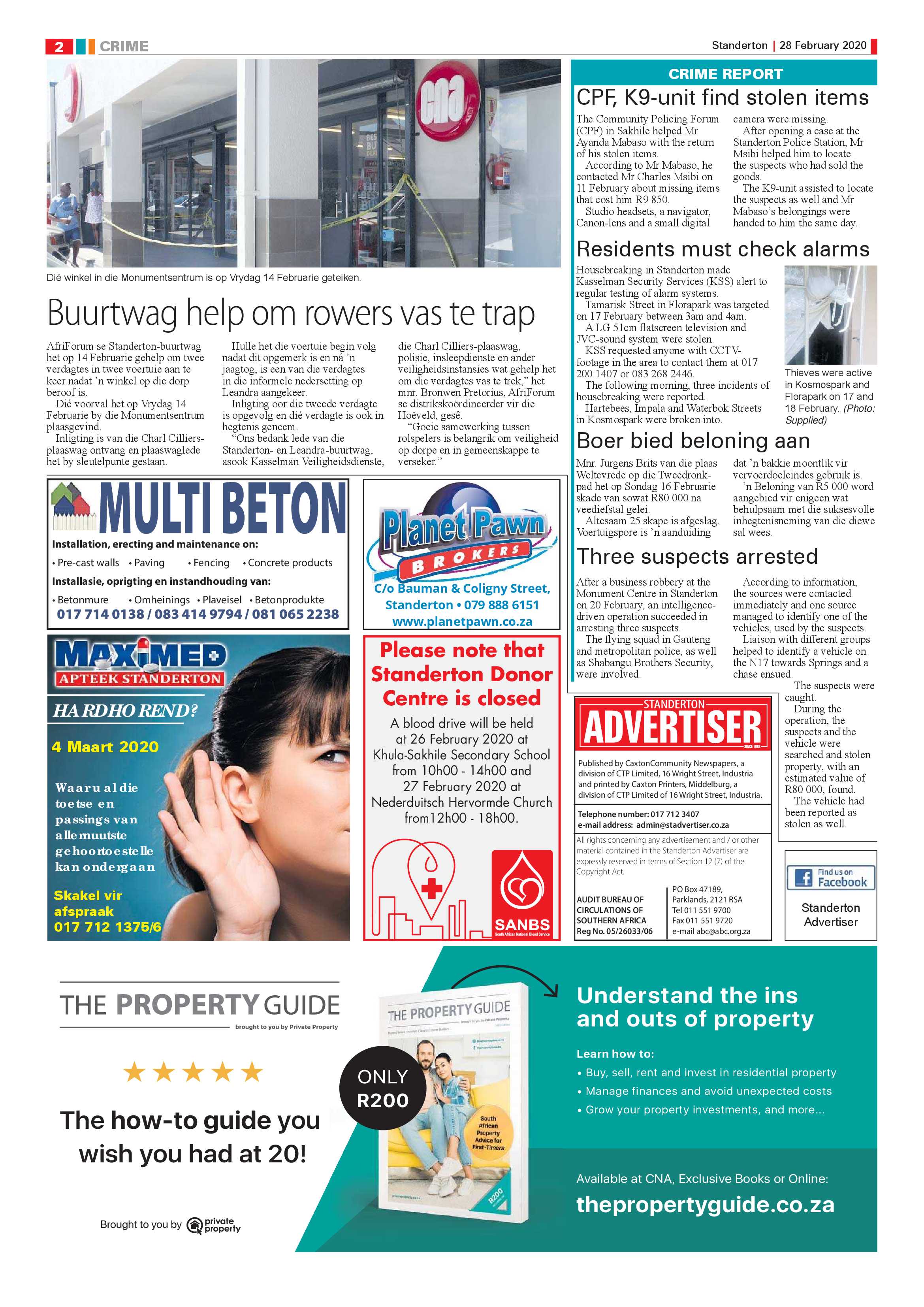 Standerton Advertiser 28 February 2020 page 2