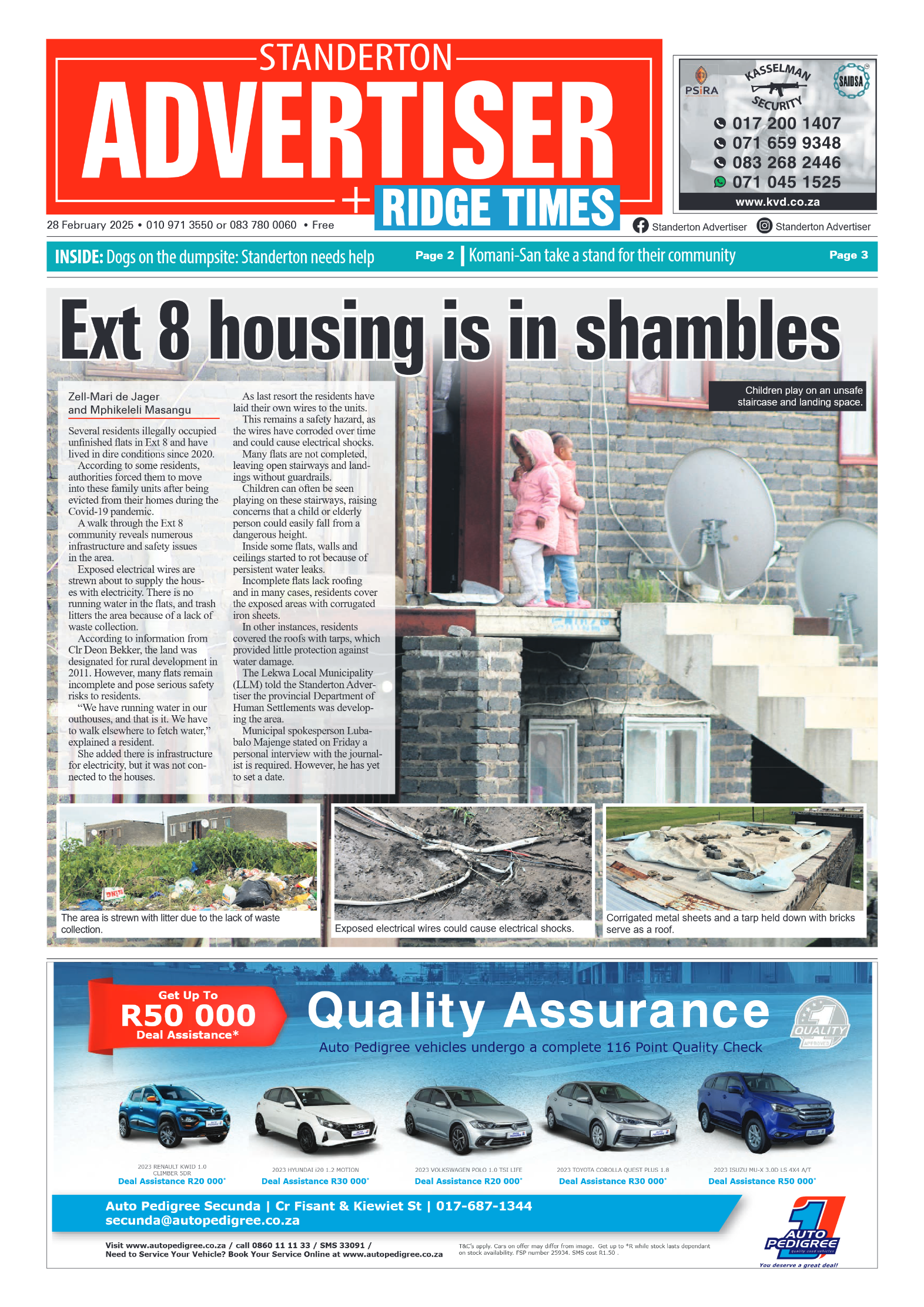 Standerton Advertiser 28 February 2025 page 1