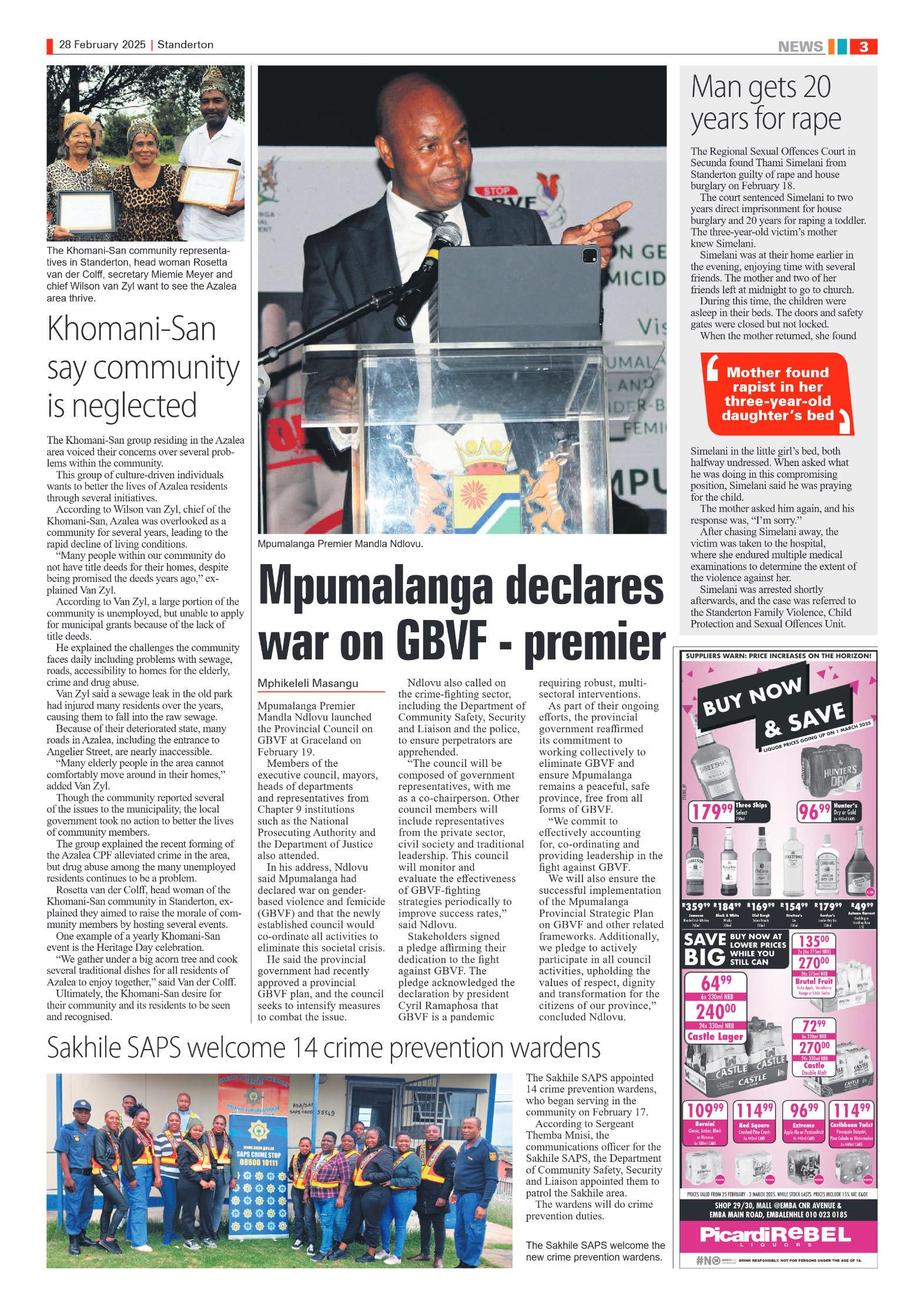 Standerton Advertiser 28 February 2025 page 3