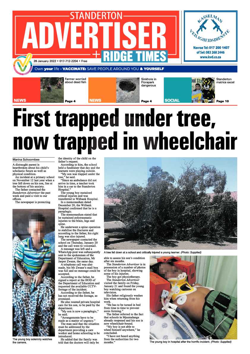 Standerton Advertiser 28 January 2022 page 1