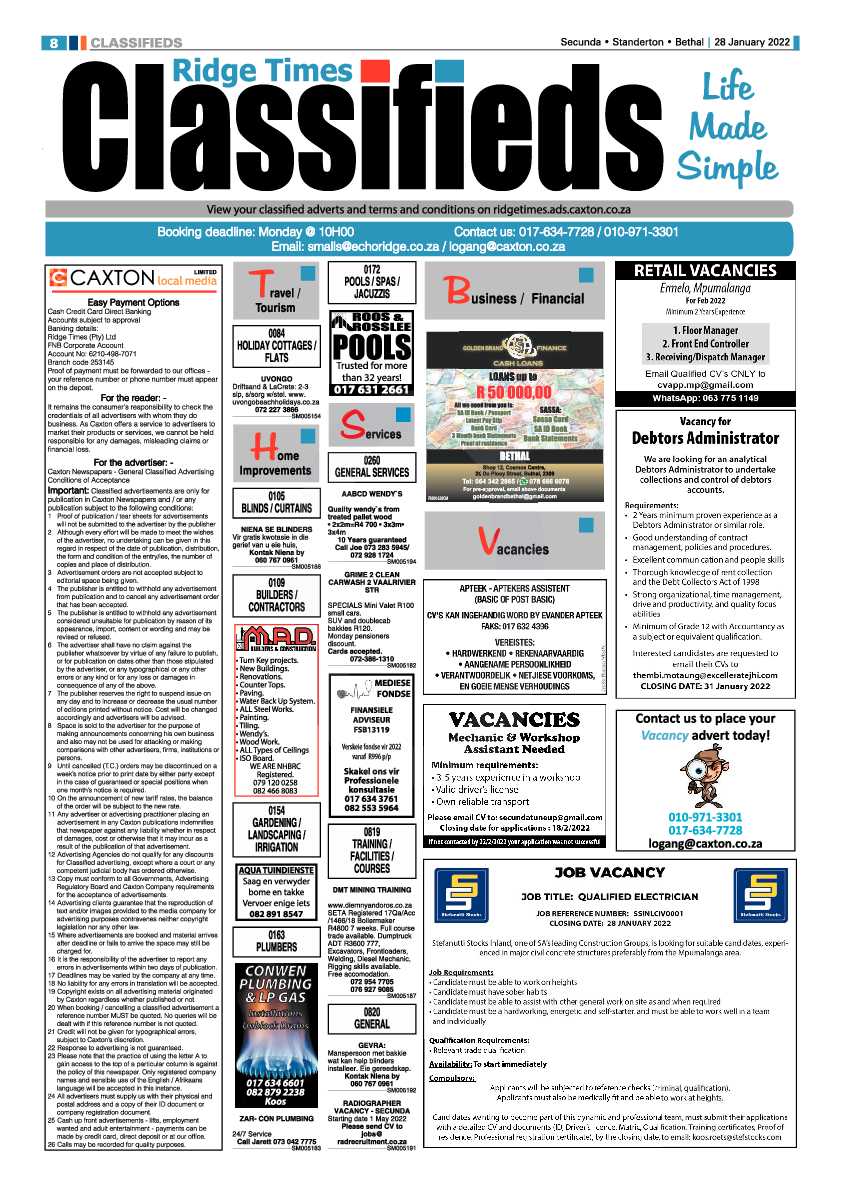 Standerton Advertiser 28 January 2022 page 8