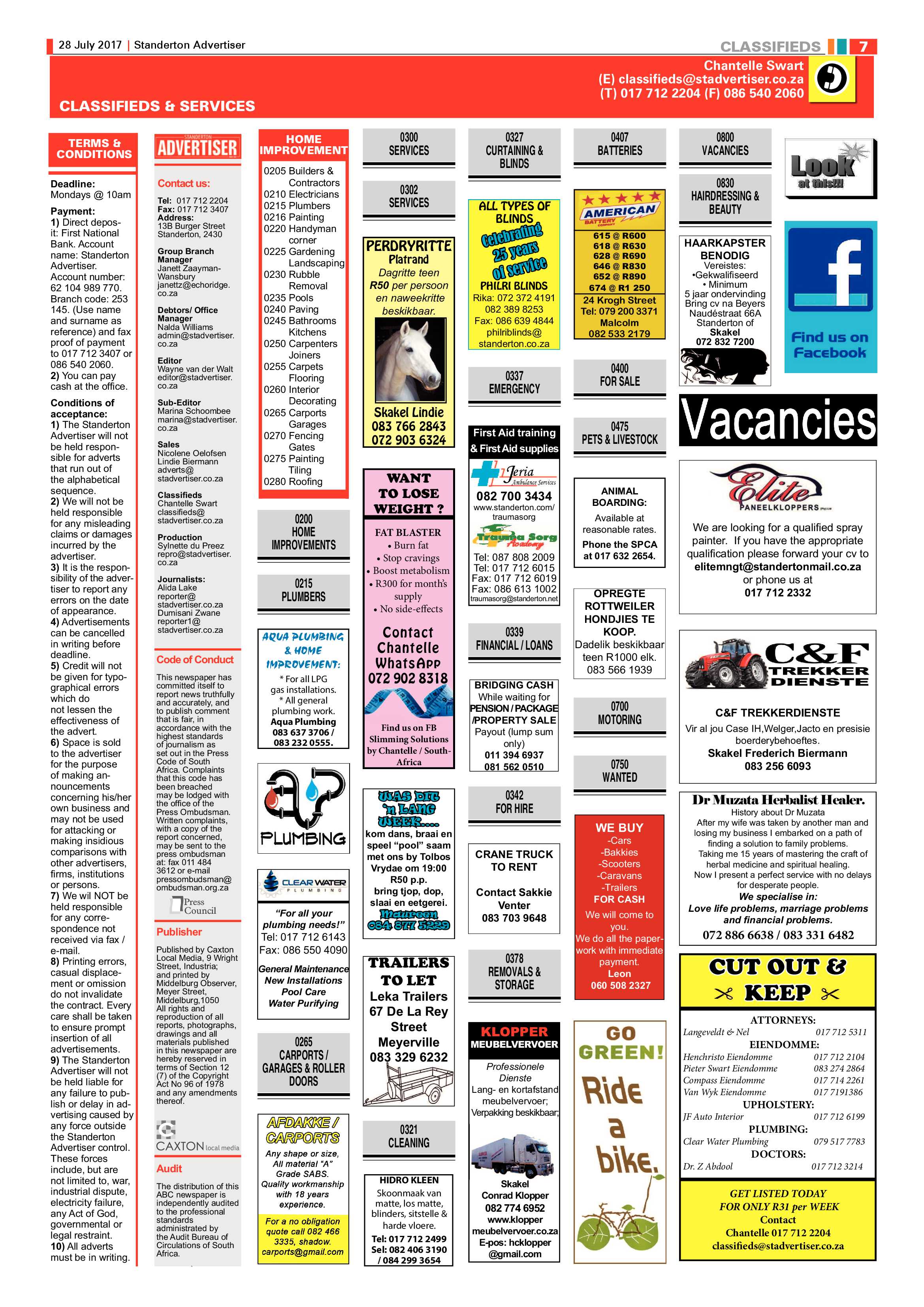 Standerton Advertiser 28 Julie 2017 page 7