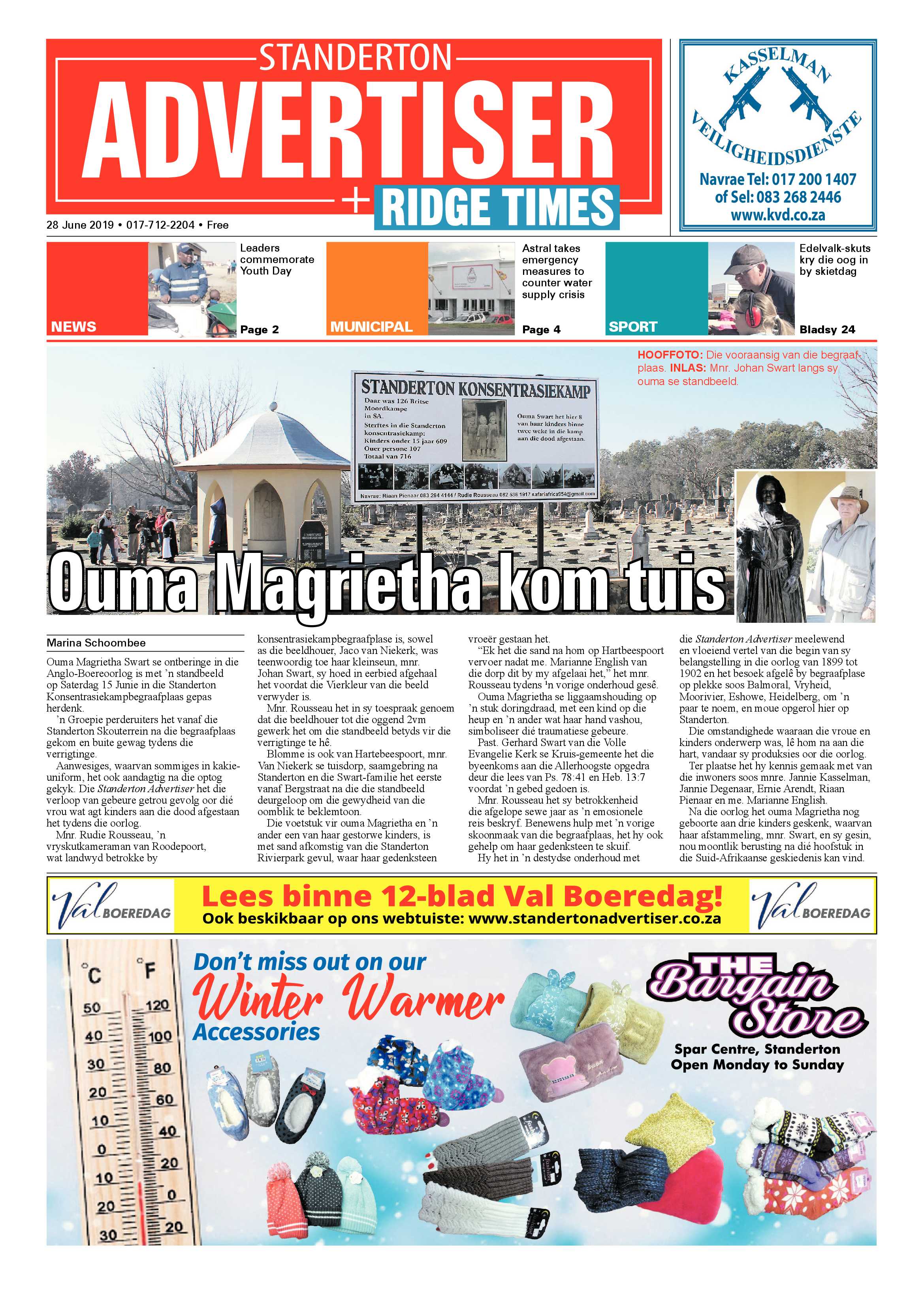 Standerton Advertiser 28 June 2019 page 1