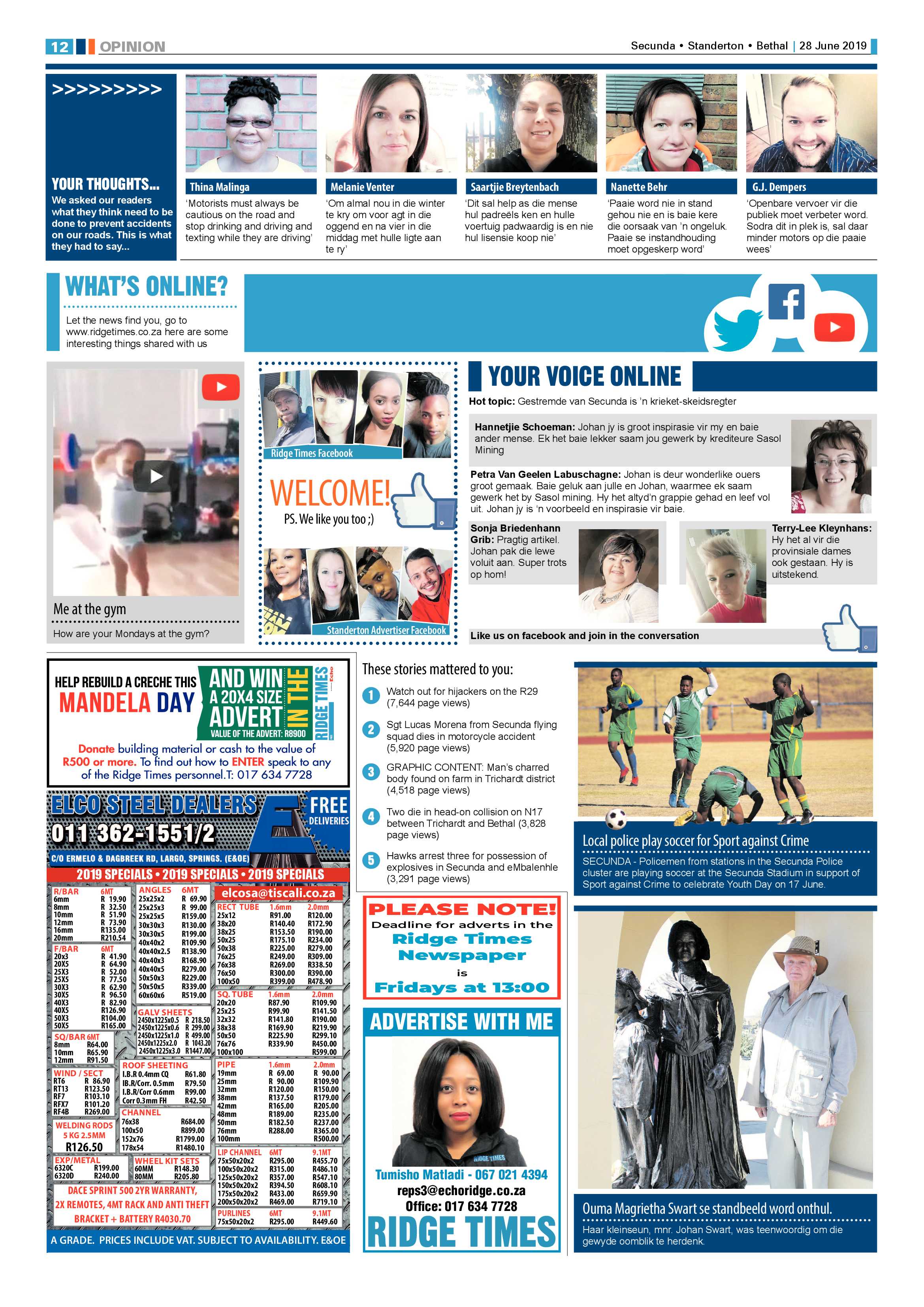 Standerton Advertiser 28 June 2019 page 16
