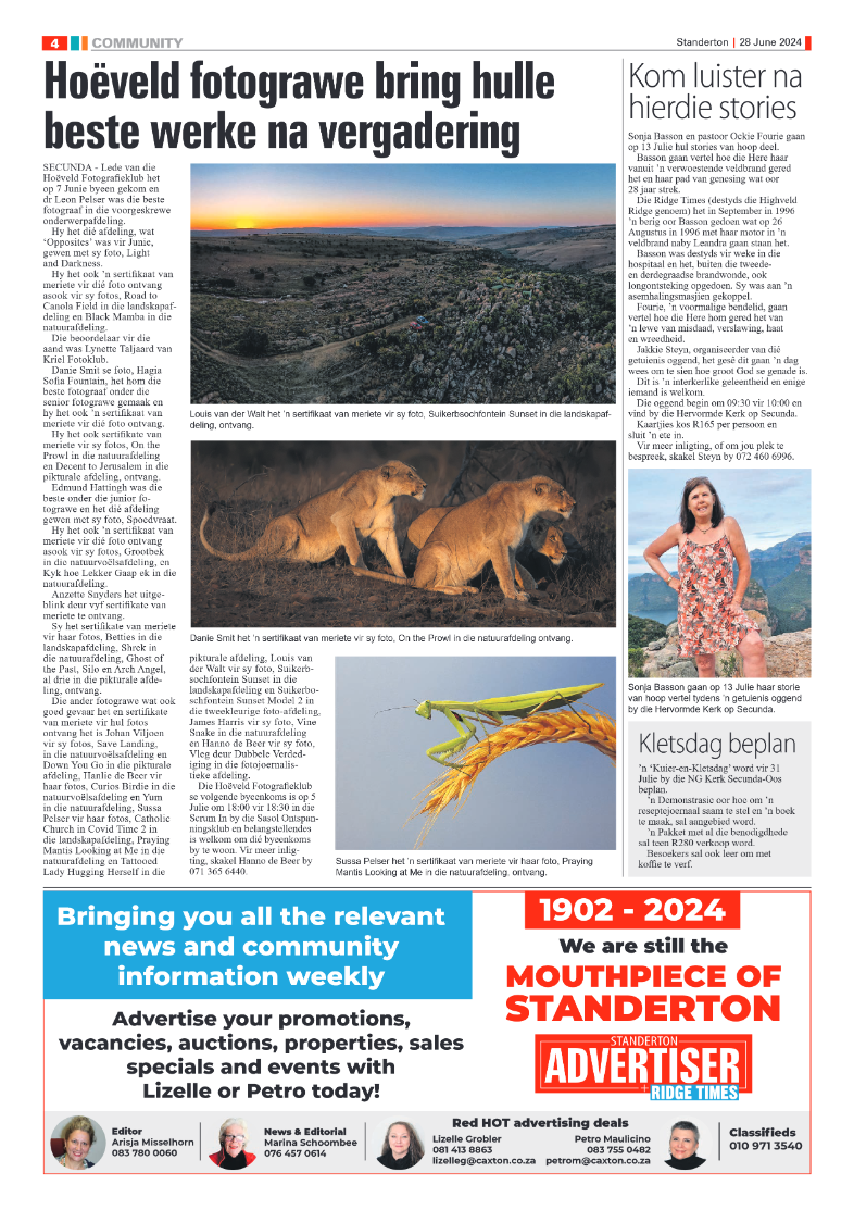 Standerton Advertiser 28 June 2024 page 4
