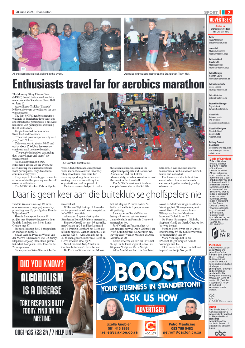 Standerton Advertiser 28 June 2024 page 7