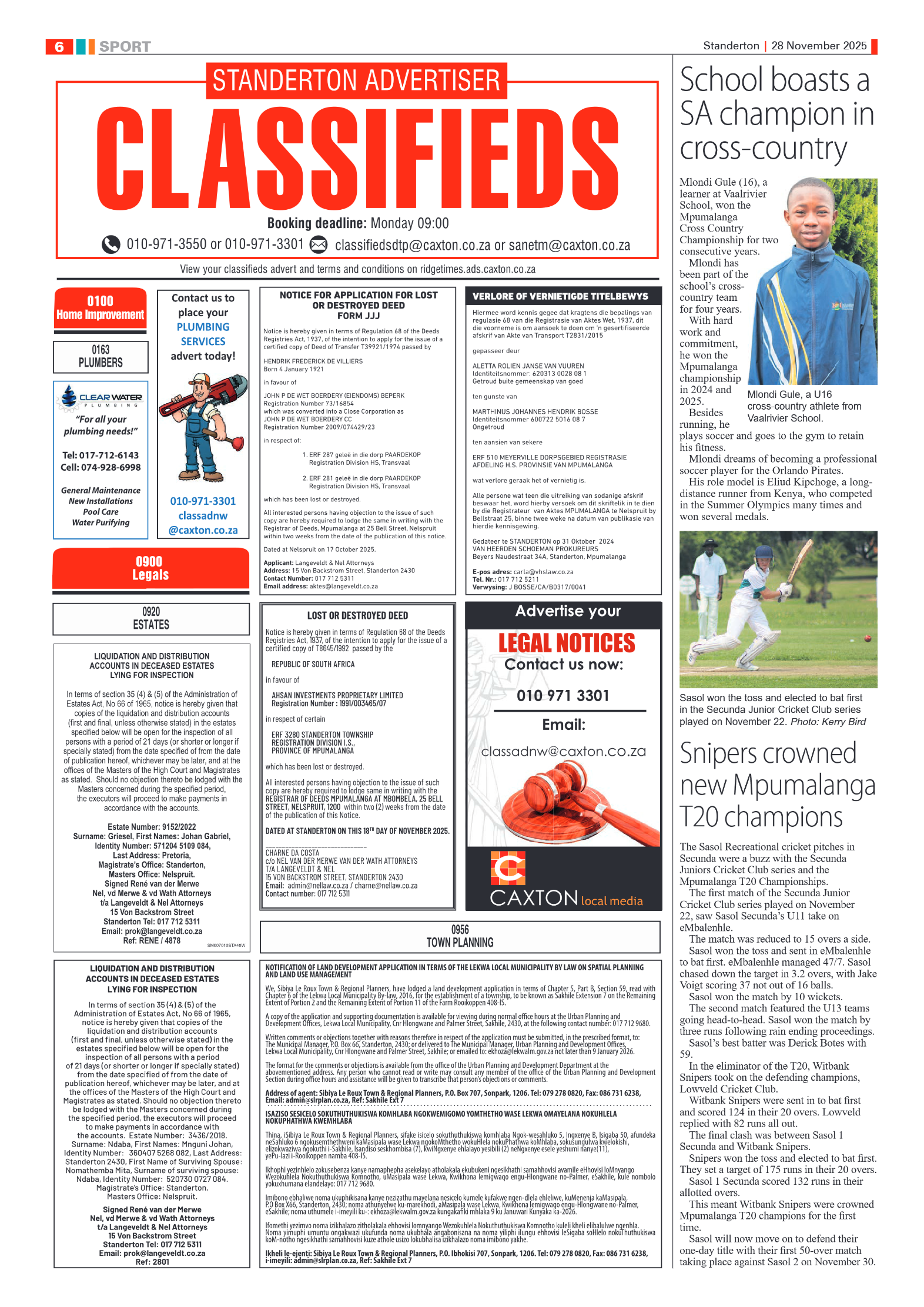 Standerton Advertiser 28 November 2025 page 8