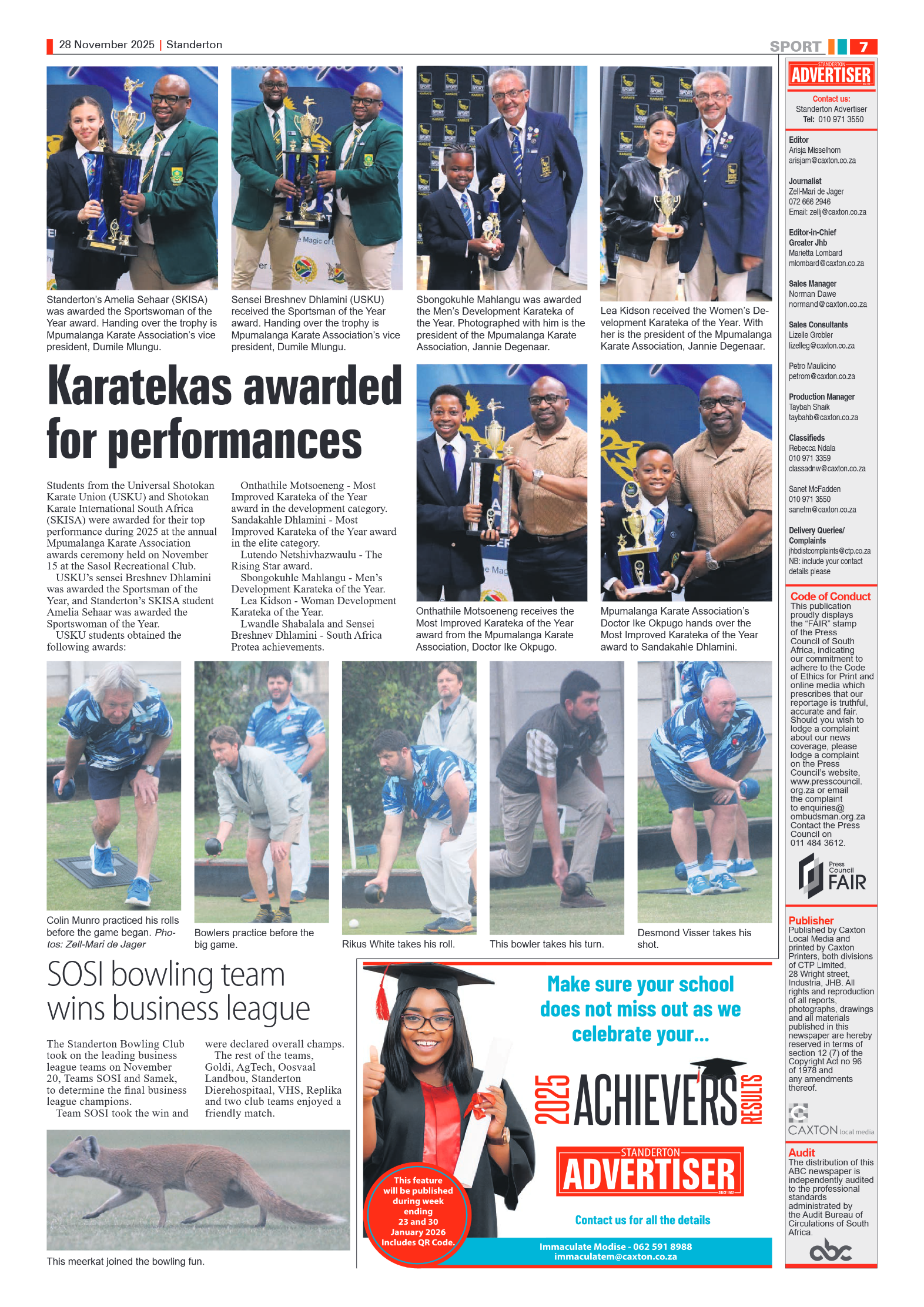 Standerton Advertiser 28 November 2025 page 9