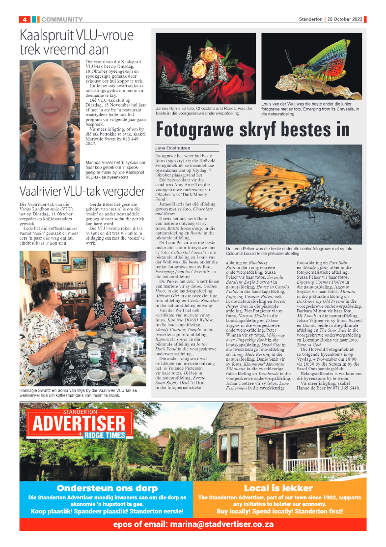 Standerton Advertiser 28 October 2022 page 4