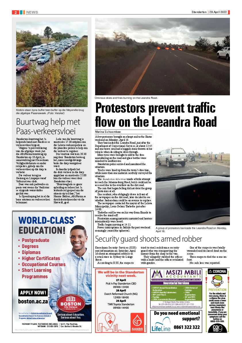 Standerton Advertiser 29 April 2022 page 2